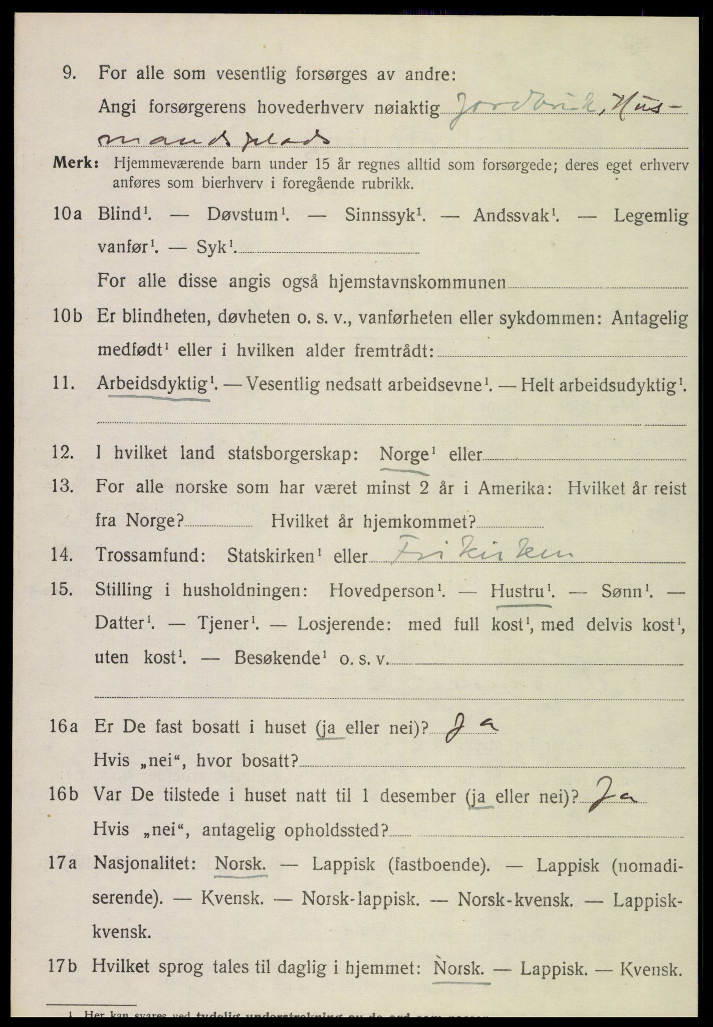 SAT, 1920 census for Rødøy, 1920, p. 5051