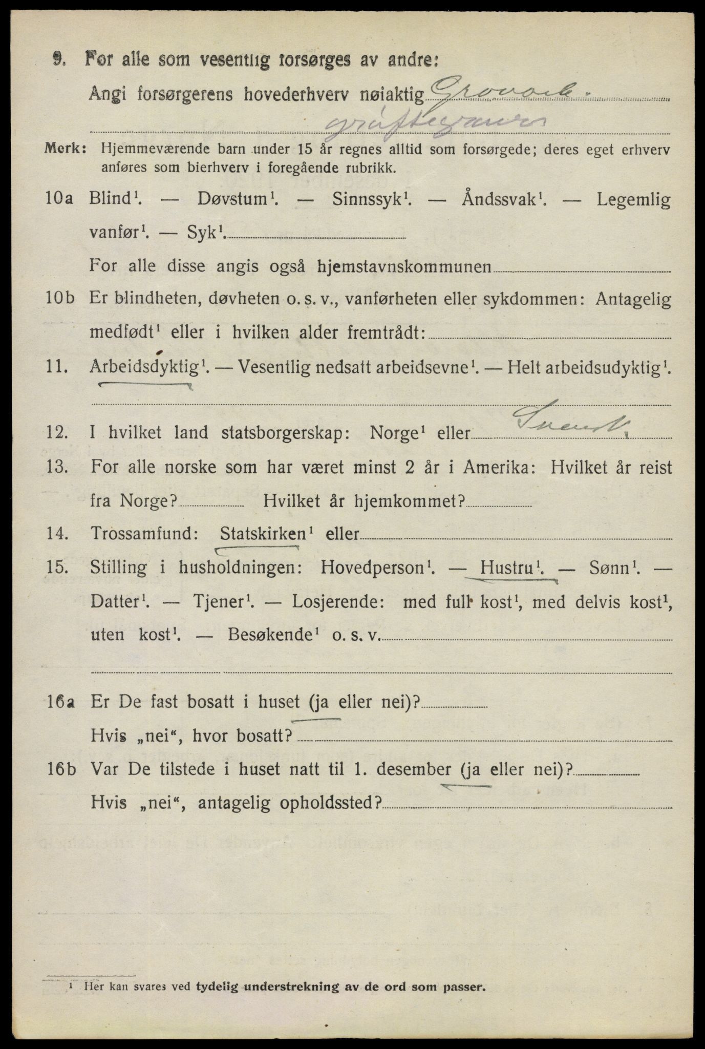 SAO, 1920 census for Askim, 1920, p. 3353