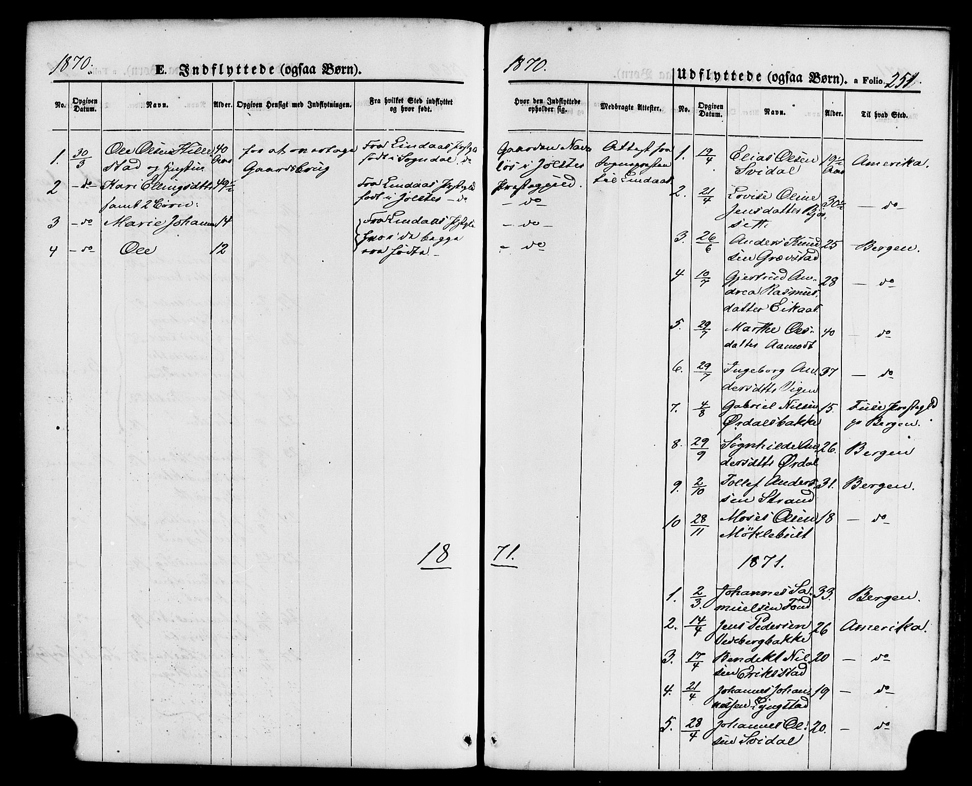 Jølster sokneprestembete, AV/SAB-A-80701/H/Haa/Haaa/L0011: Parish register (official) no. A 11, 1866-1881, p. 251