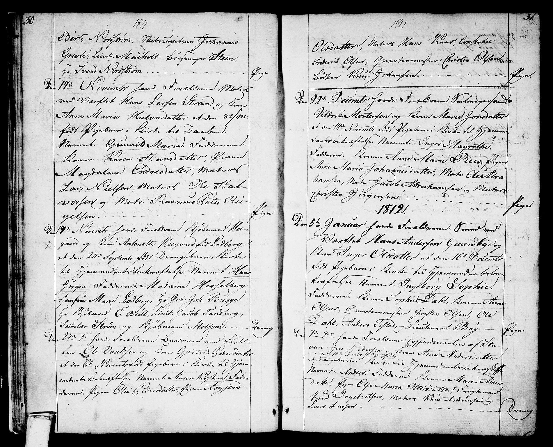 Stavern kirkebøker, SAKO/A-318/F/Fa/L0004: Parish register (official) no. 4, 1809-1816, p. 30-31