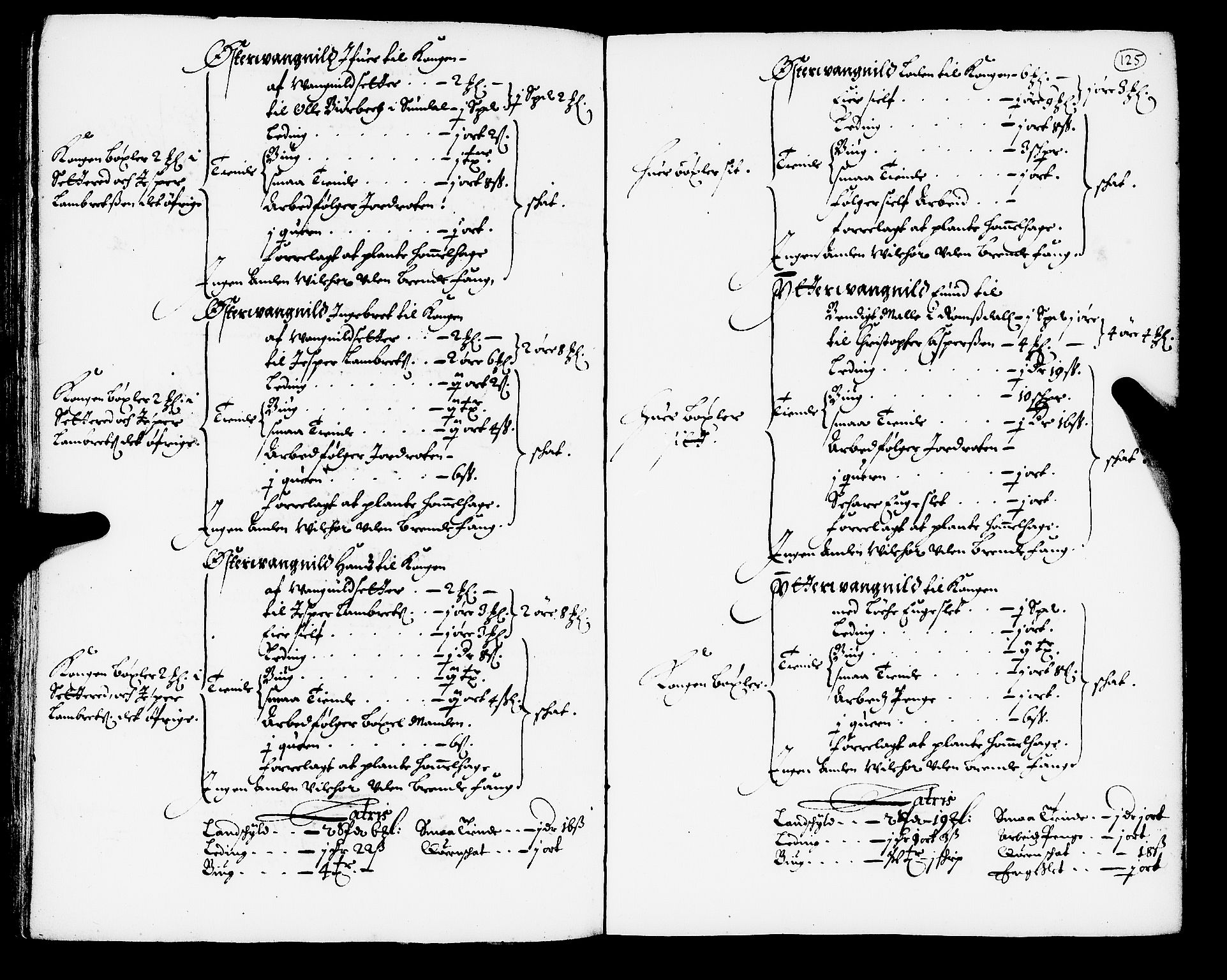 Rentekammeret inntil 1814, Realistisk ordnet avdeling, AV/RA-EA-4070/N/Nb/Nba/L0050: Orkdal fogderi, 1666, p. 124b-125a