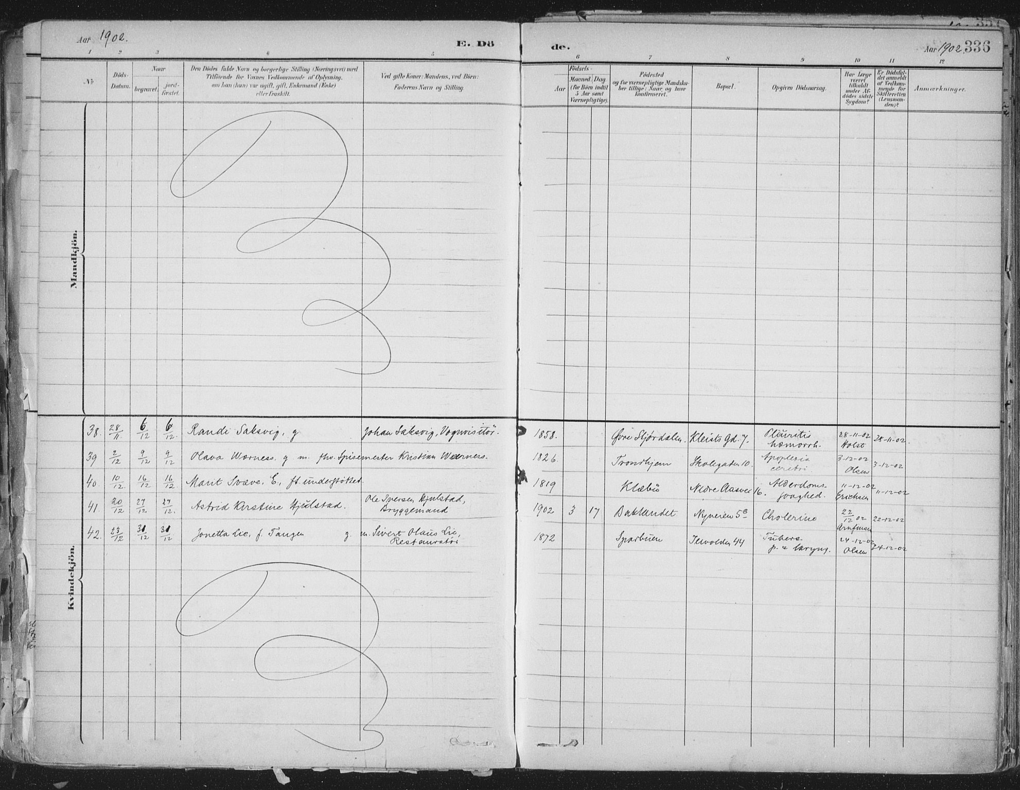 Ministerialprotokoller, klokkerbøker og fødselsregistre - Sør-Trøndelag, SAT/A-1456/603/L0167: Parish register (official) no. 603A06, 1896-1932, p. 336