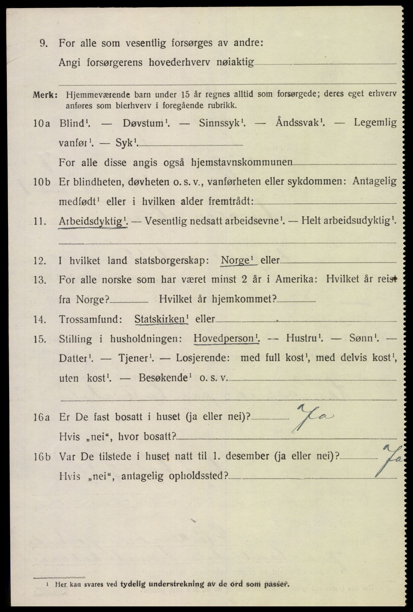 SAK, 1920 census for Søgne, 1920, p. 4030