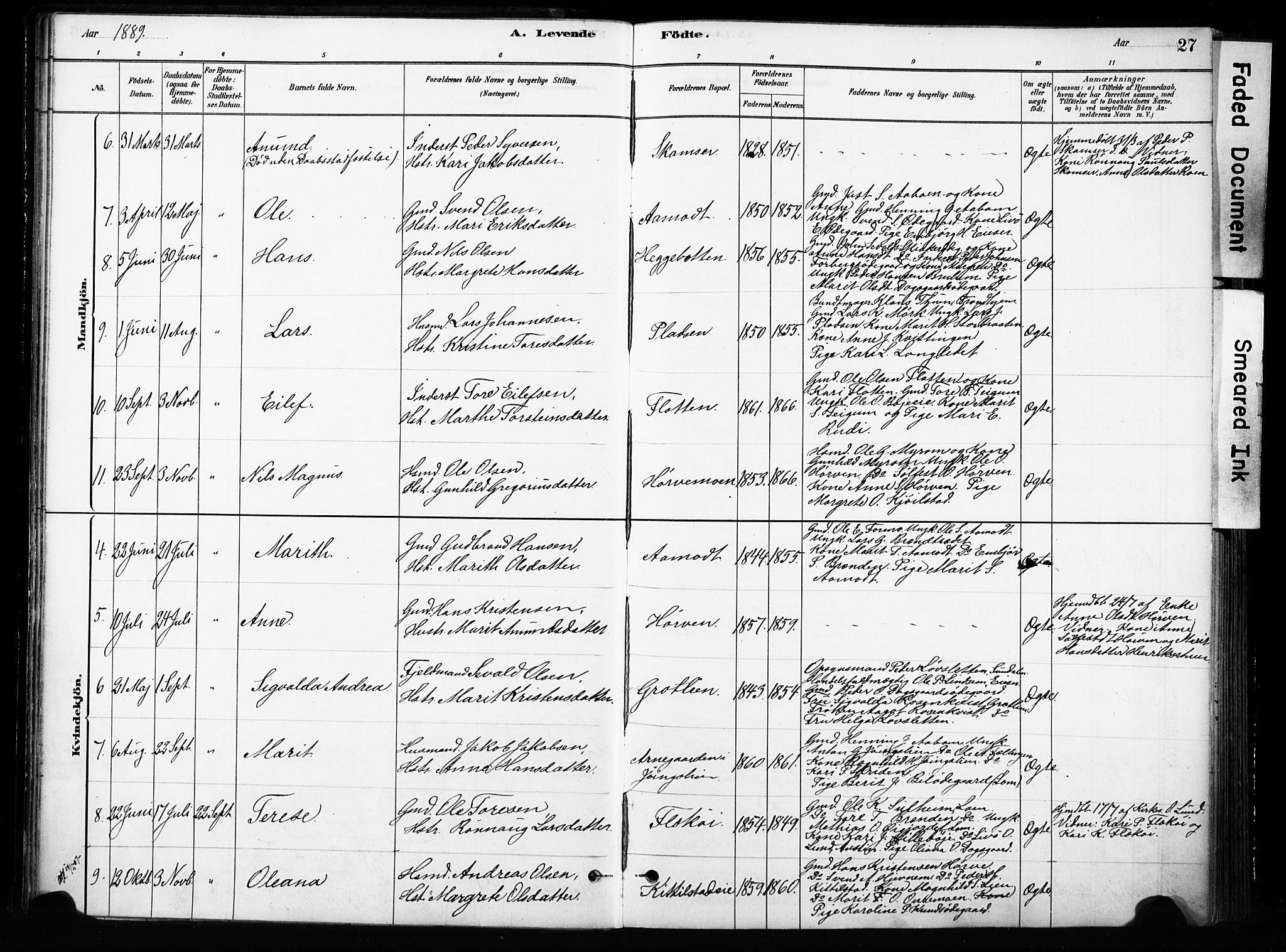 Skjåk prestekontor, AV/SAH-PREST-072/H/Ha/Haa/L0004: Parish register (official) no. 4, 1880-1904, p. 27