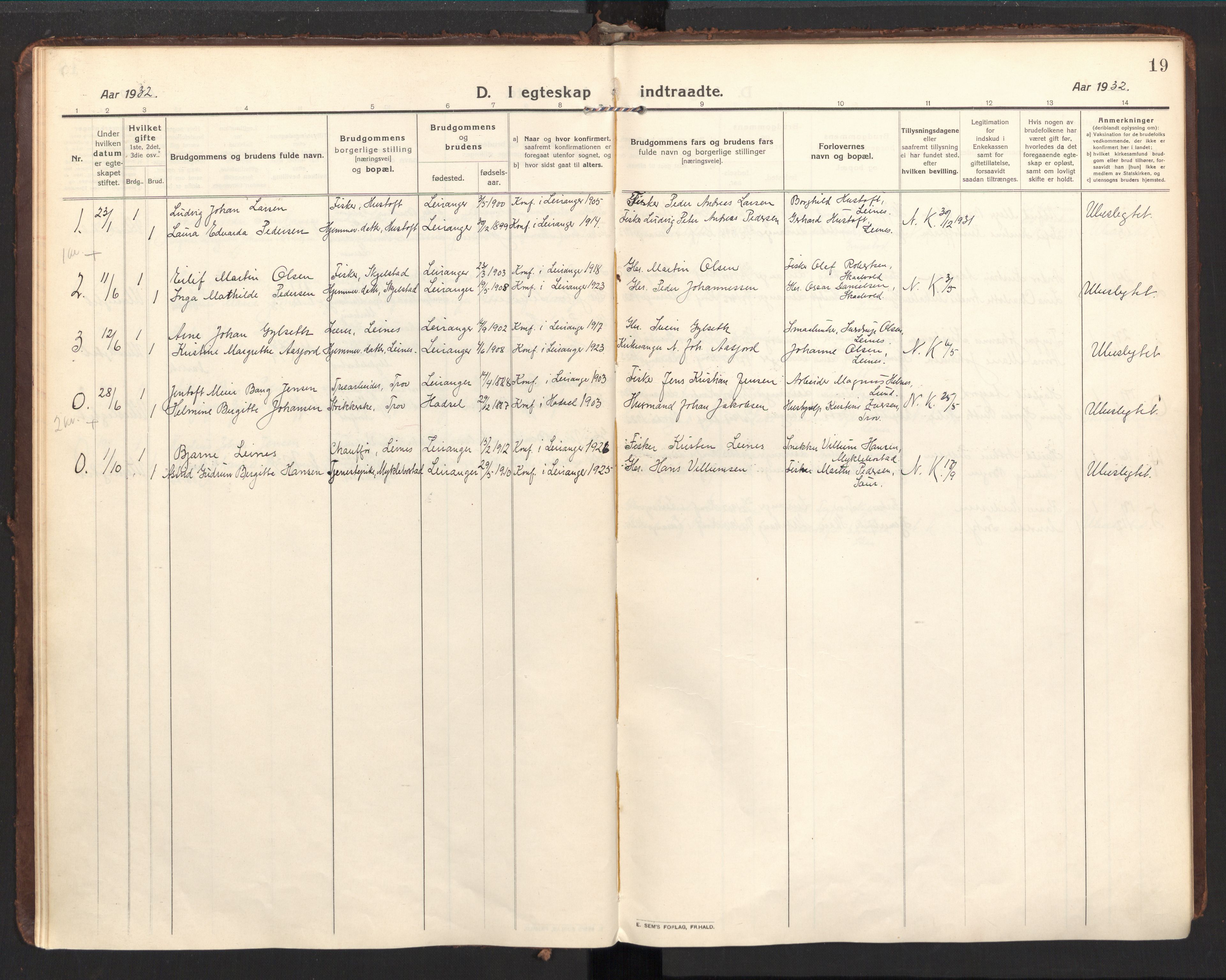 Ministerialprotokoller, klokkerbøker og fødselsregistre - Nordland, SAT/A-1459/857/L0825: Parish register (official) no. 857A05, 1917-1946, p. 19