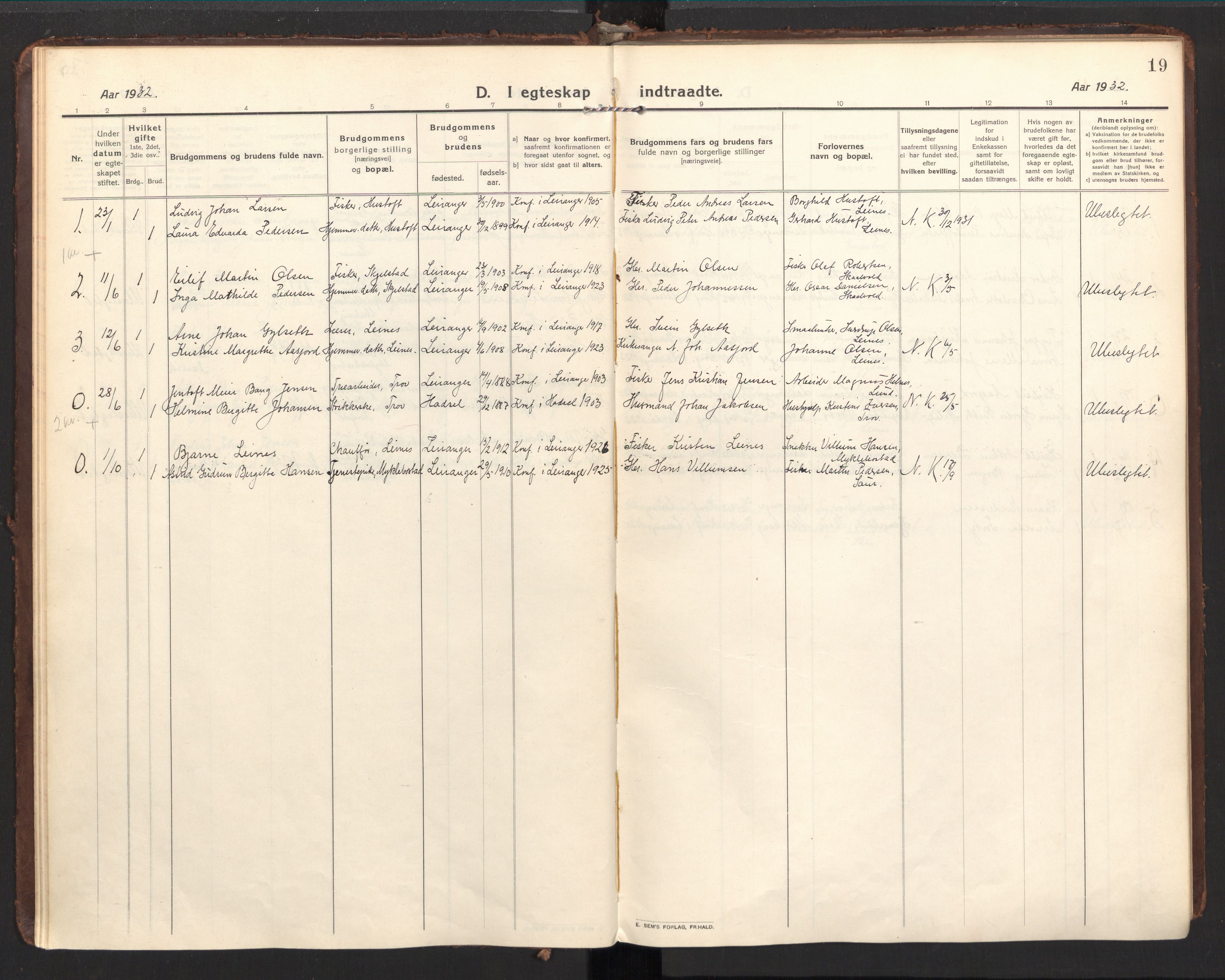 Ministerialprotokoller, klokkerbøker og fødselsregistre - Nordland, AV/SAT-A-1459/857/L0825: Parish register (official) no. 857A05, 1917-1946, p. 19