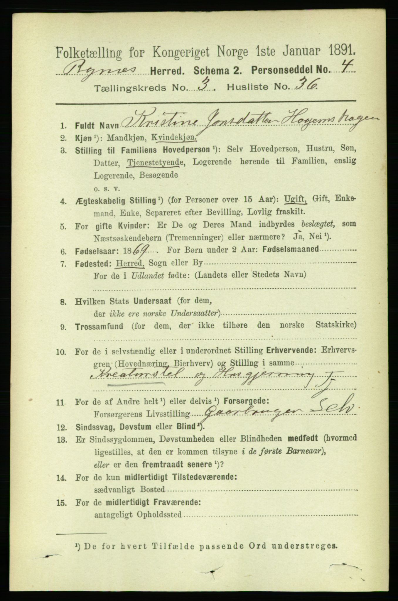 RA, 1891 census for 1655 Byneset, 1891, p. 1483