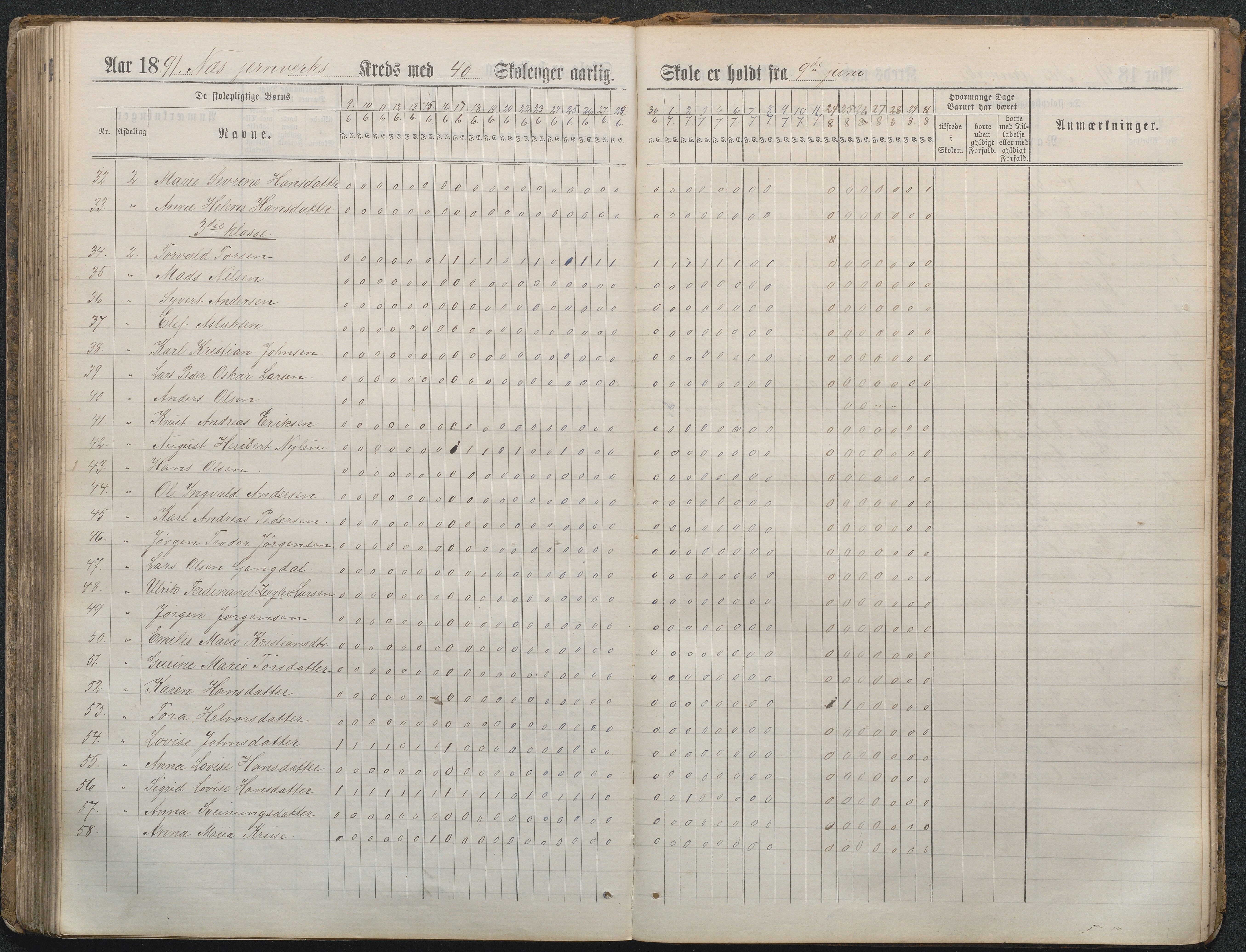 Næs Jernverk faste skole, AAMA/DA-1086/F/F01/L0004: Nr.4 Dagbok, 1882-1891, p. 178