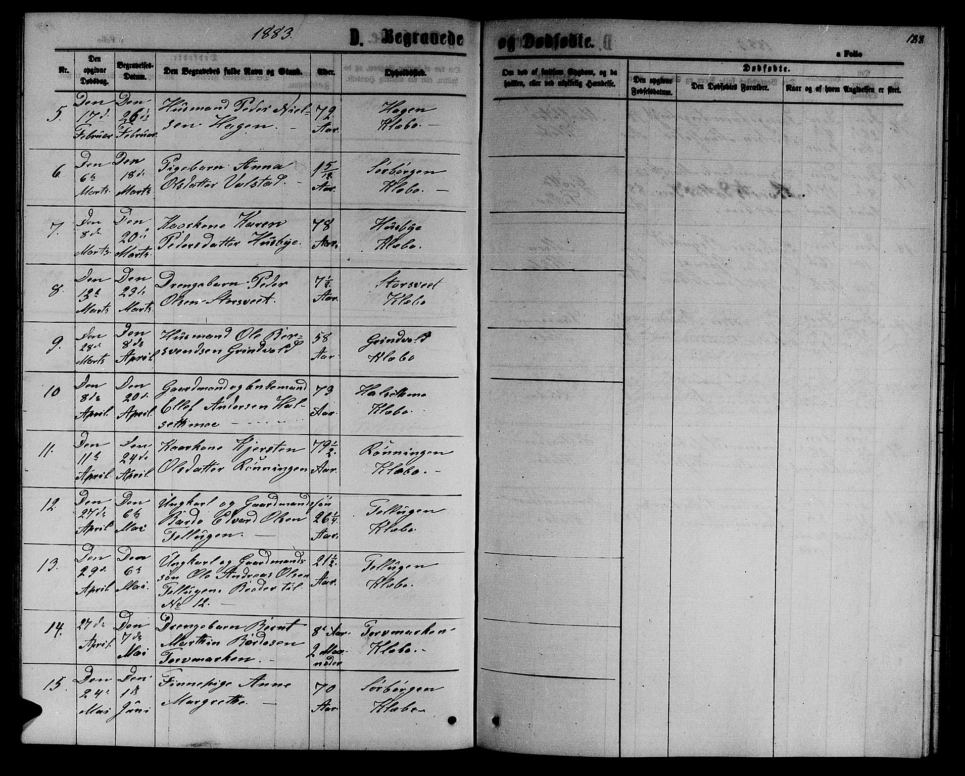 Ministerialprotokoller, klokkerbøker og fødselsregistre - Sør-Trøndelag, SAT/A-1456/618/L0451: Parish register (copy) no. 618C02, 1865-1883, p. 188