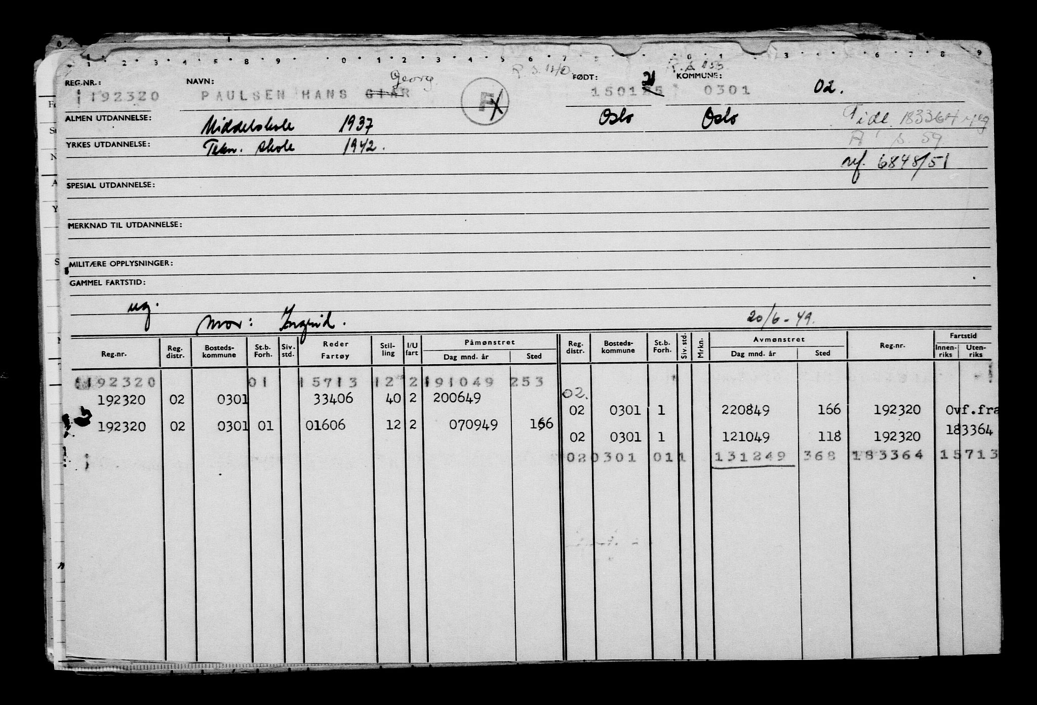 Direktoratet for sjømenn, AV/RA-S-3545/G/Gb/L0189: Hovedkort, 1921, p. 327