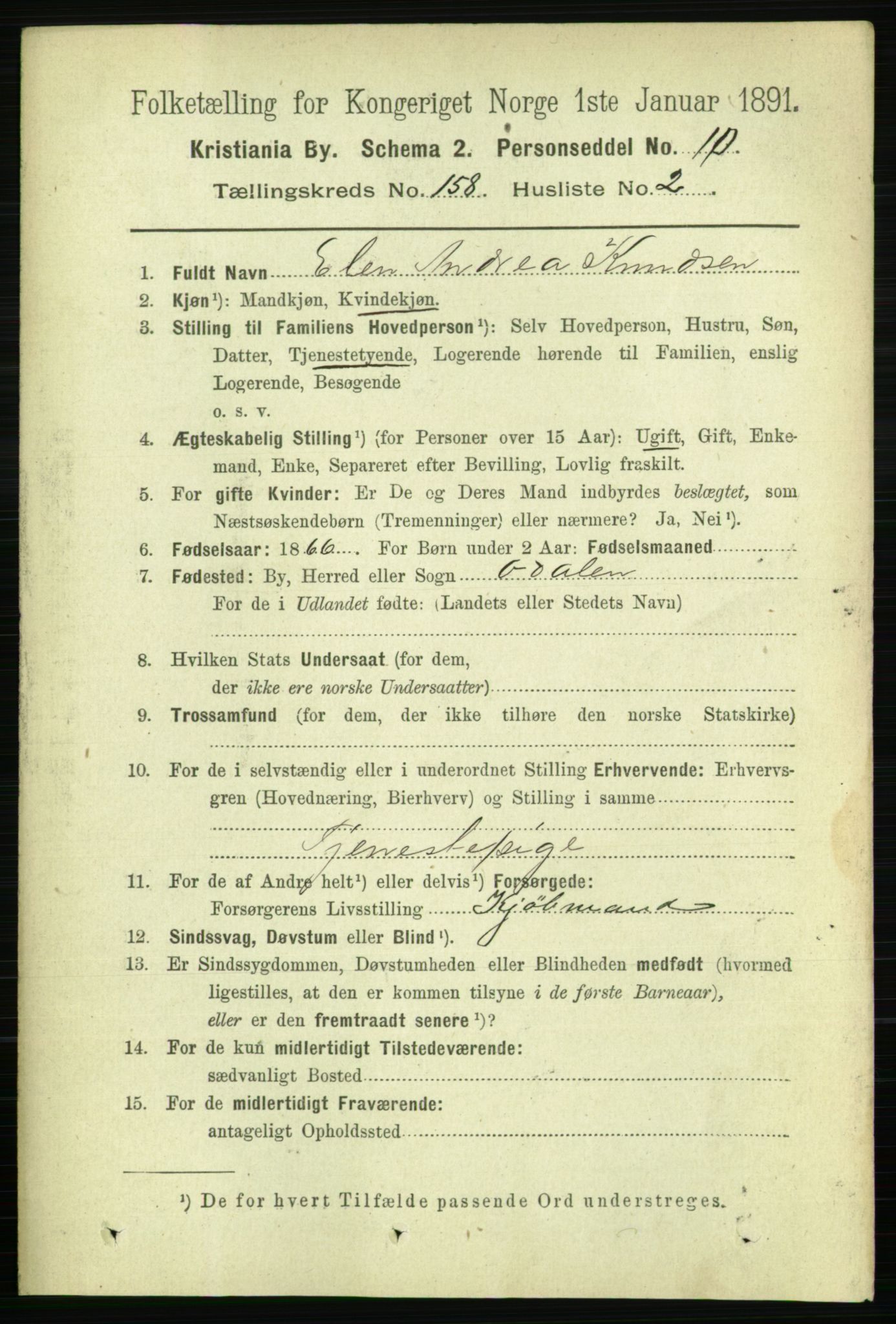 RA, 1891 census for 0301 Kristiania, 1891, p. 89666