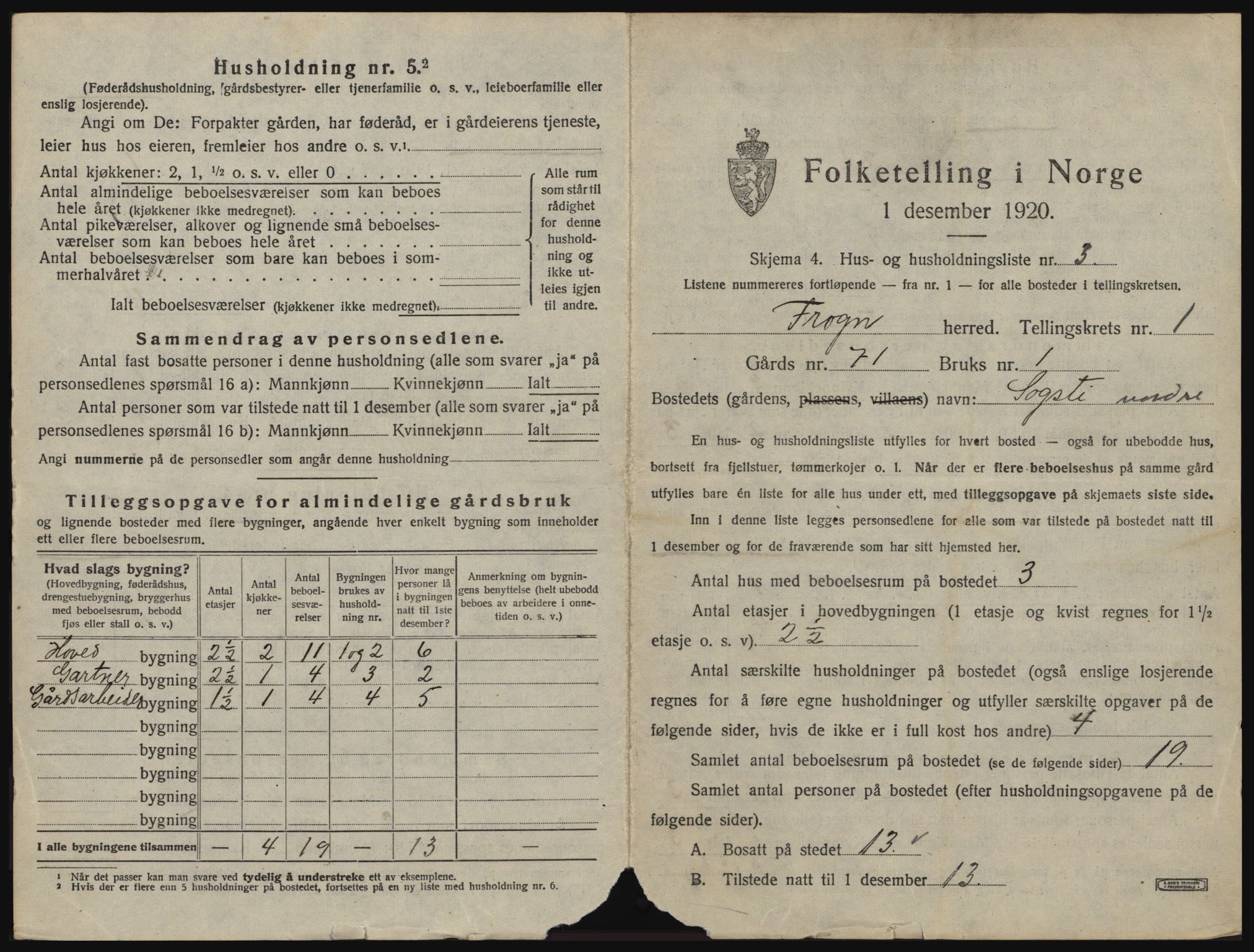 SAO, 1920 census for Frogn, 1920, p. 35