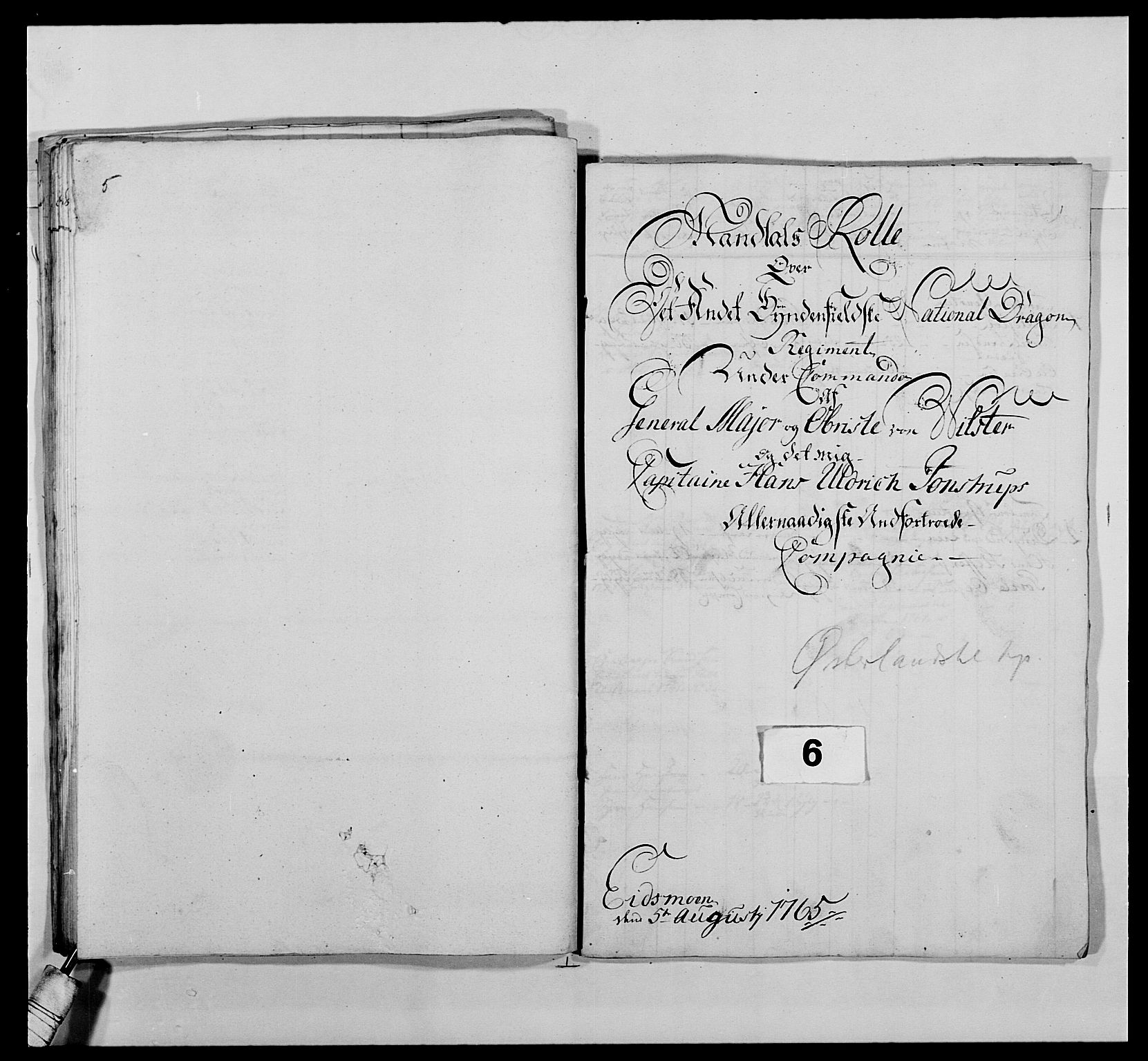 Kommanderende general (KG I) med Det norske krigsdirektorium, AV/RA-EA-5419/E/Ea/L0478: 2. Sønnafjelske dragonregiment, 1765-1767, p. 99