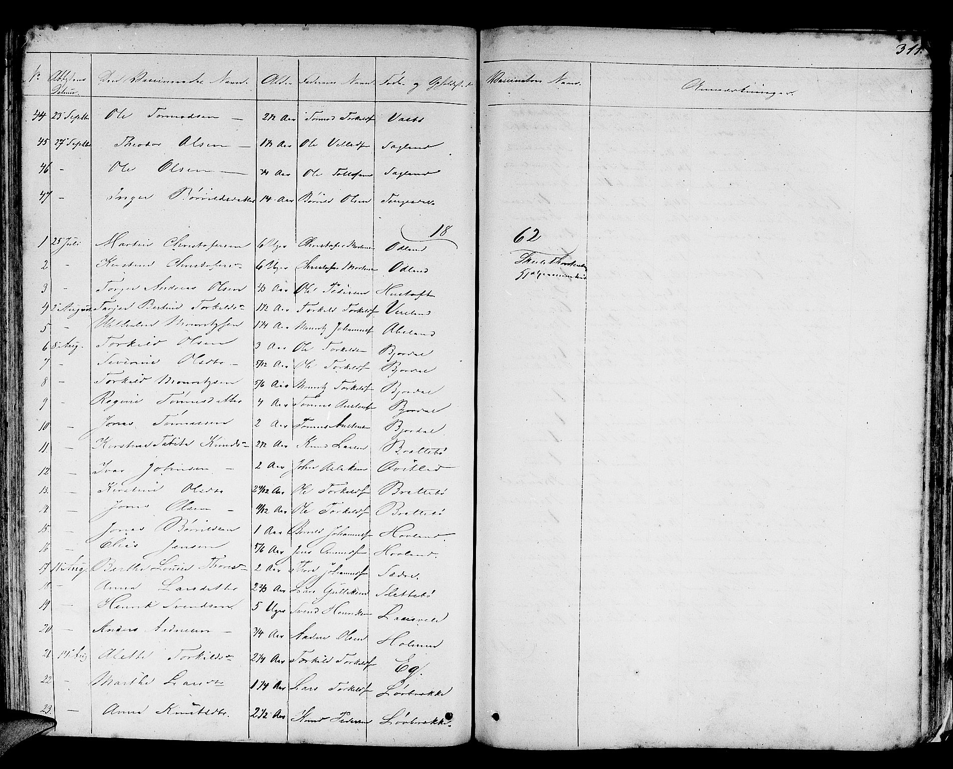 Helleland sokneprestkontor, SAST/A-101810: Parish register (copy) no. B 3, 1847-1886, p. 311