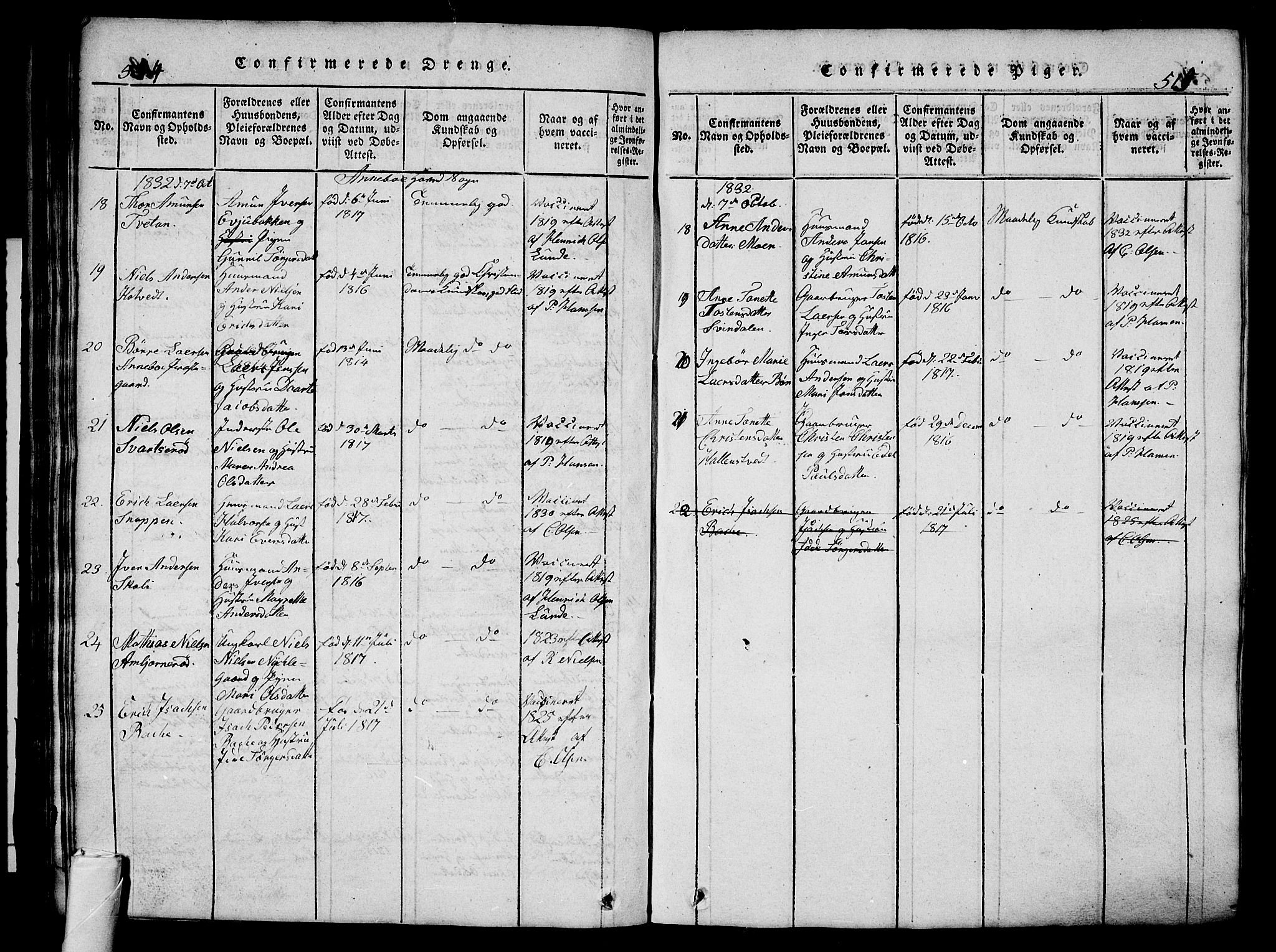 Andebu kirkebøker, AV/SAKO-A-336/G/Ga/L0002: Parish register (copy) no. I 2 /1, 1823-1832, p. 514-515