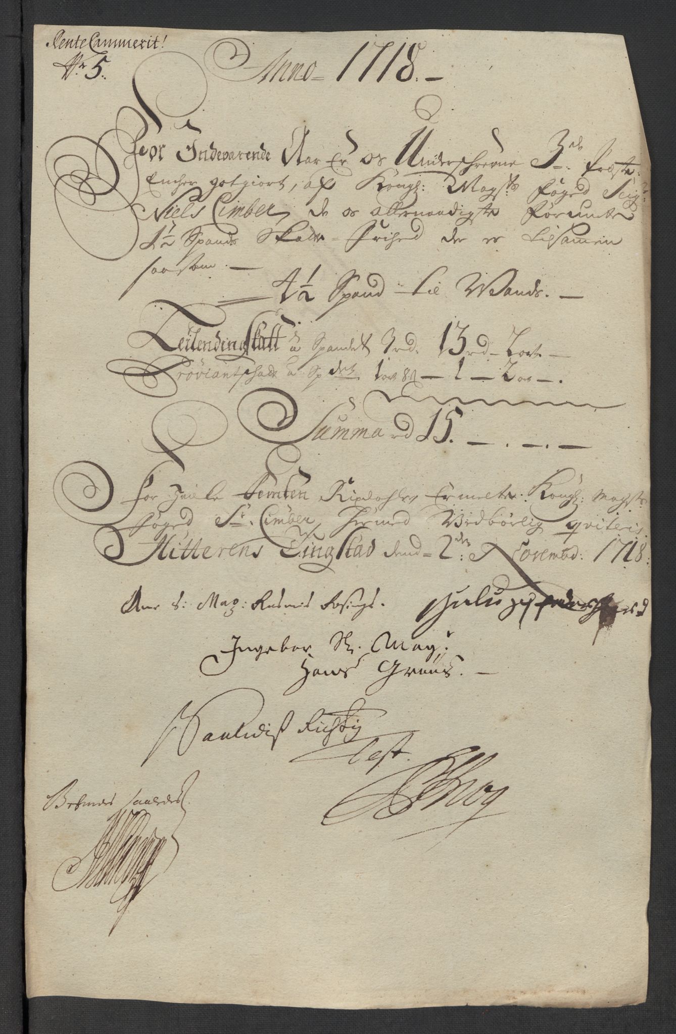 Rentekammeret inntil 1814, Reviderte regnskaper, Fogderegnskap, AV/RA-EA-4092/R57/L3866: Fogderegnskap Fosen, 1718, p. 186