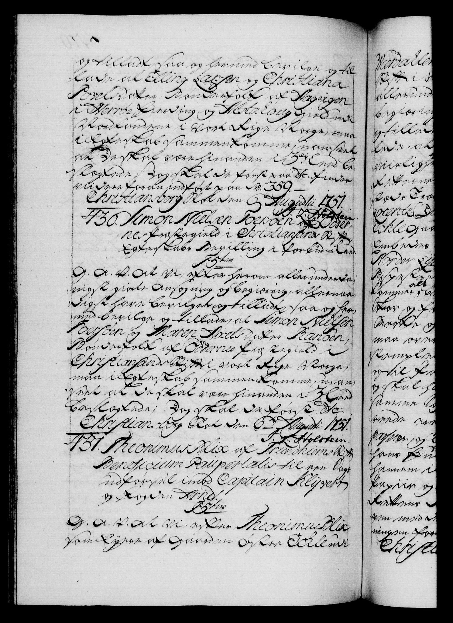 Danske Kanselli 1572-1799, RA/EA-3023/F/Fc/Fca/Fcaa/L0037: Norske registre, 1751-1752, p. 270b