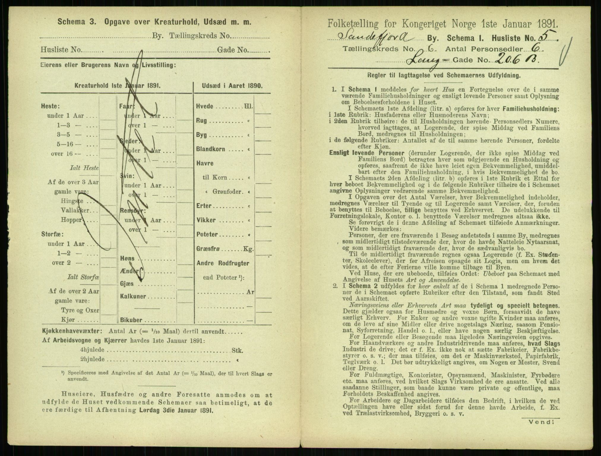 RA, 1891 census for 0706 Sandefjord, 1891, p. 635