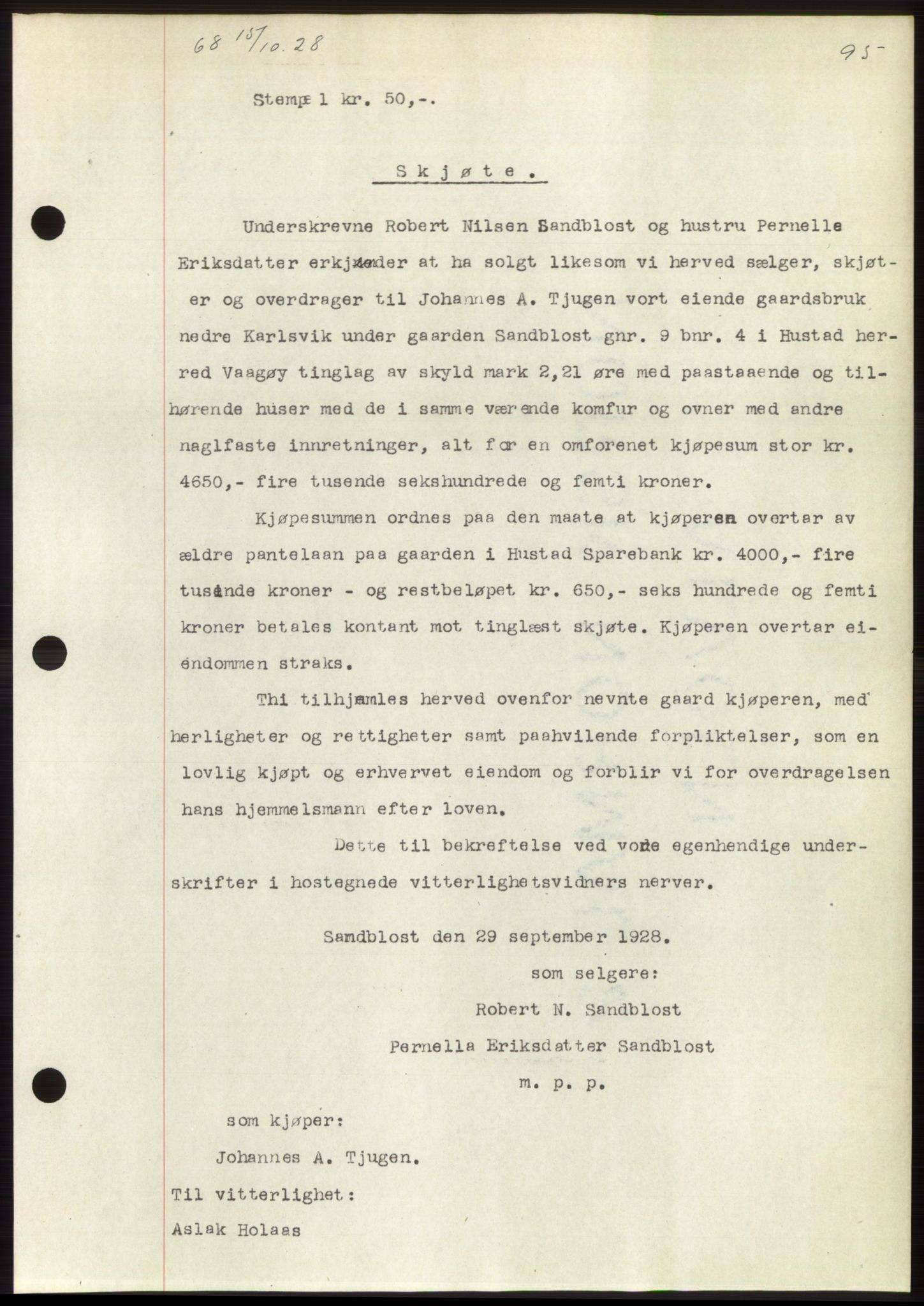 Romsdal sorenskriveri, SAT/A-4149/1/2/2C/L0055: Mortgage book no. 49, 1928-1929, Deed date: 15.10.1928