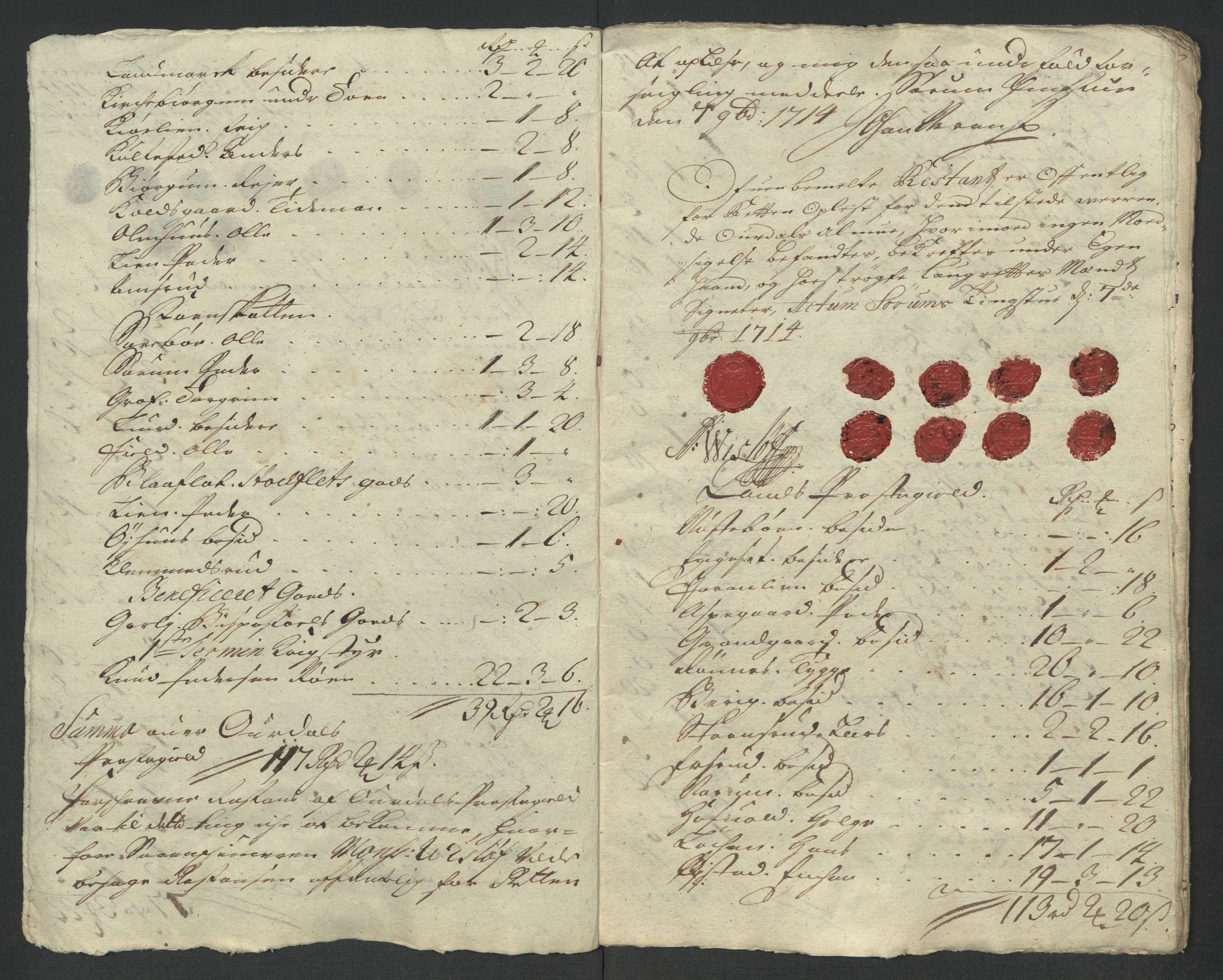 Rentekammeret inntil 1814, Reviderte regnskaper, Fogderegnskap, AV/RA-EA-4092/R18/L1313: Fogderegnskap Hadeland, Toten og Valdres, 1714, p. 204