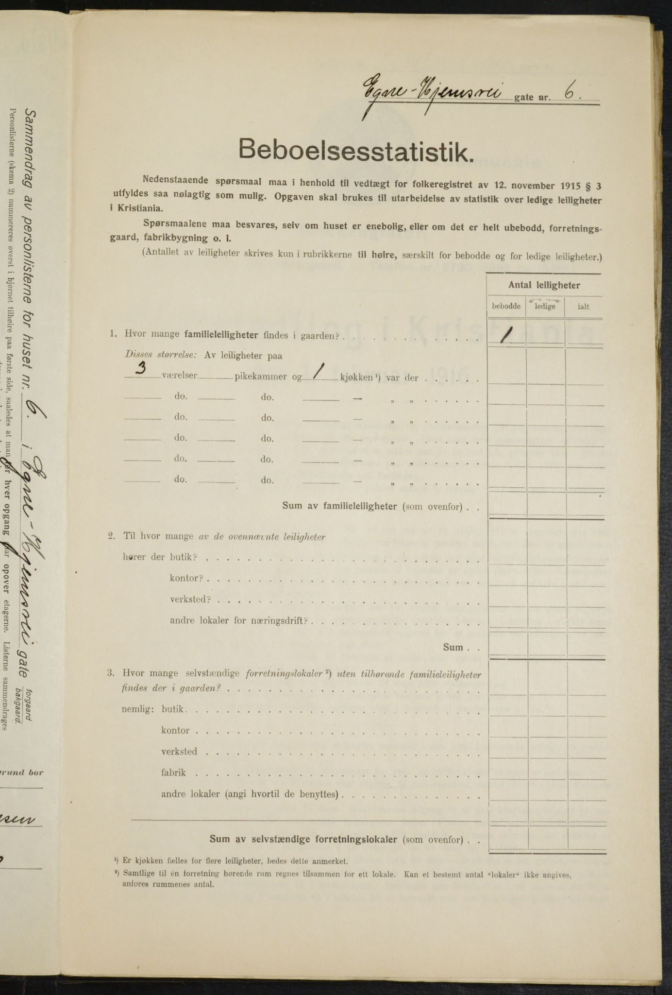 OBA, Municipal Census 1916 for Kristiania, 1916, p. 18994