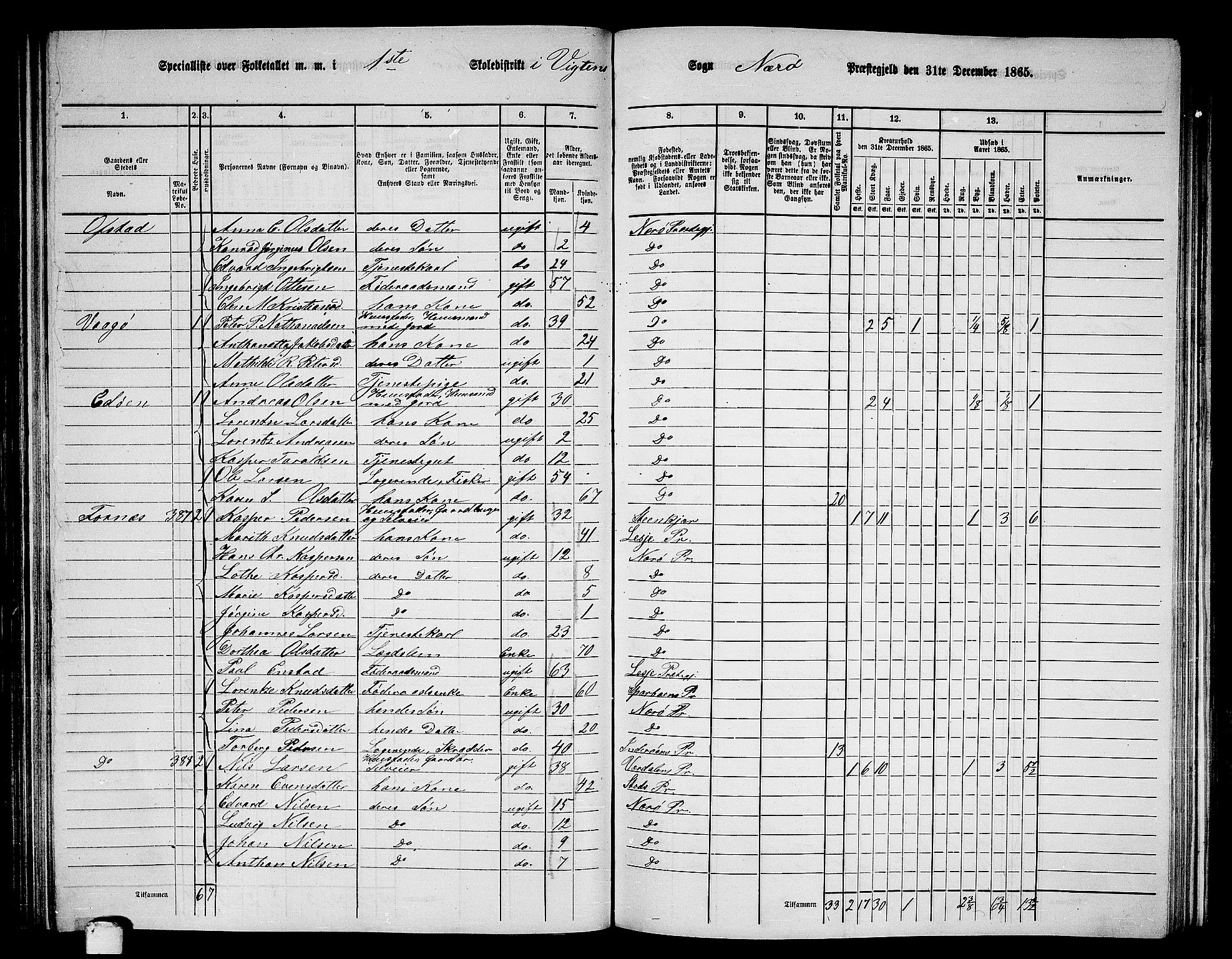 RA, 1865 census for Nærøy, 1865, p. 87