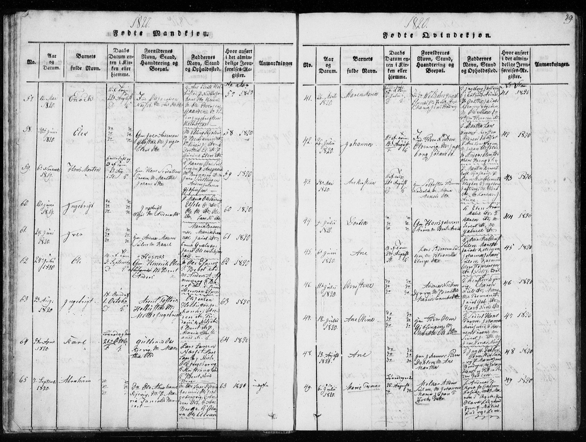 Ministerialprotokoller, klokkerbøker og fødselsregistre - Sør-Trøndelag, SAT/A-1456/634/L0527: Parish register (official) no. 634A03, 1818-1826, p. 29