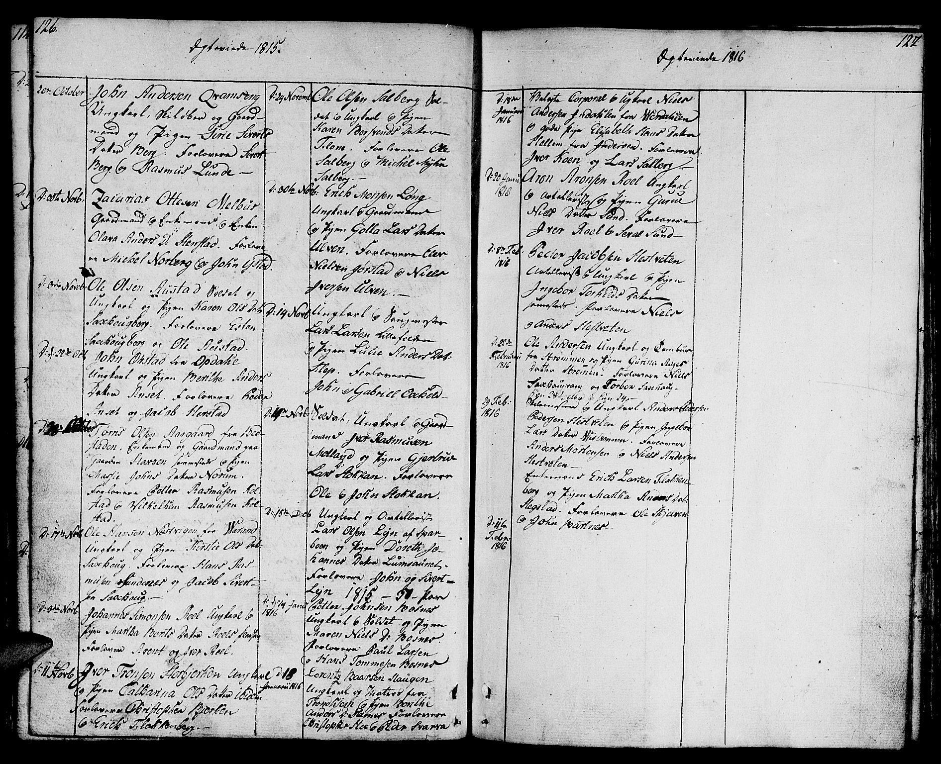 Ministerialprotokoller, klokkerbøker og fødselsregistre - Nord-Trøndelag, SAT/A-1458/730/L0274: Parish register (official) no. 730A03, 1802-1816, p. 126-127