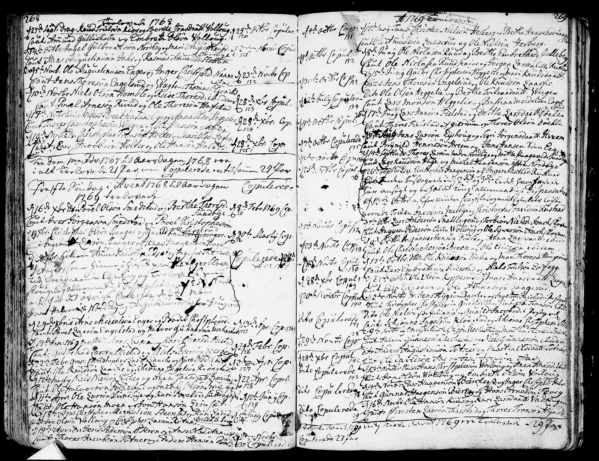 Nannestad prestekontor Kirkebøker, SAO/A-10414a/F/Fa/L0007: Parish register (official) no. I 7, 1754-1791, p. 268-269