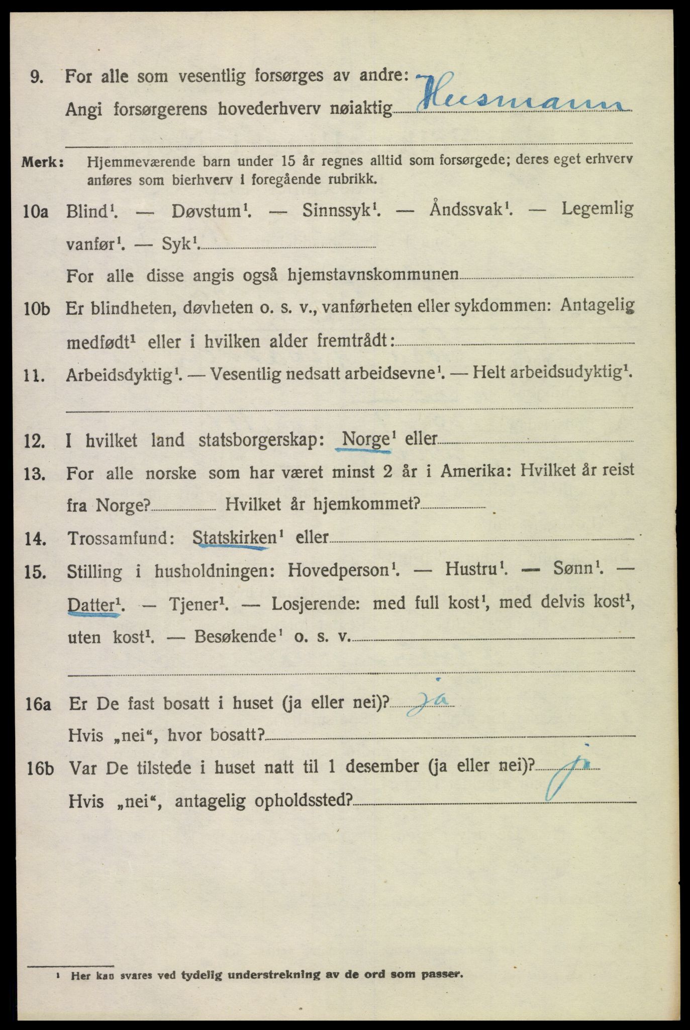 SAH, 1920 census for Vang (Hedmark), 1920, p. 15376