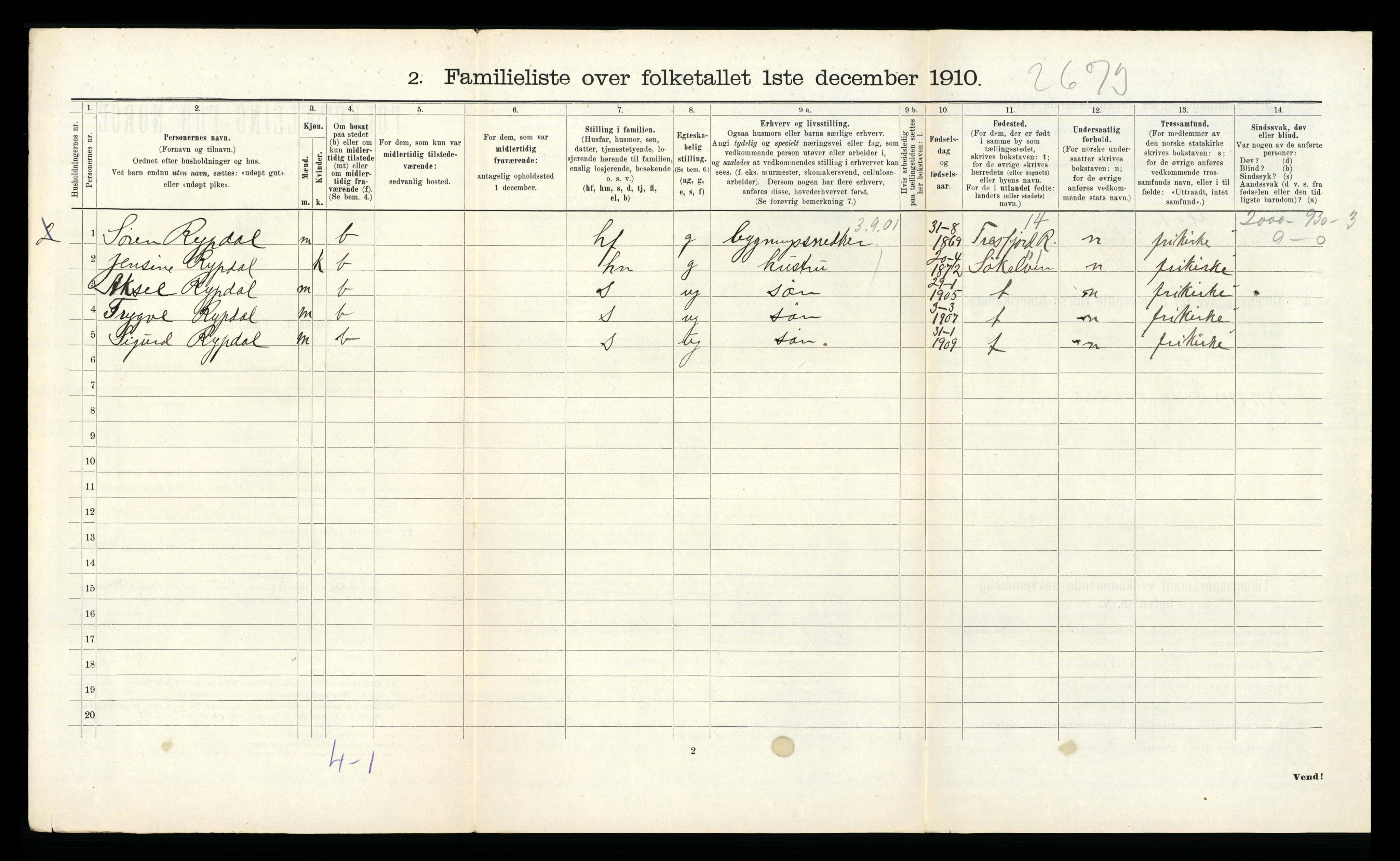 RA, 1910 census for Ålesund, 1910, p. 1464