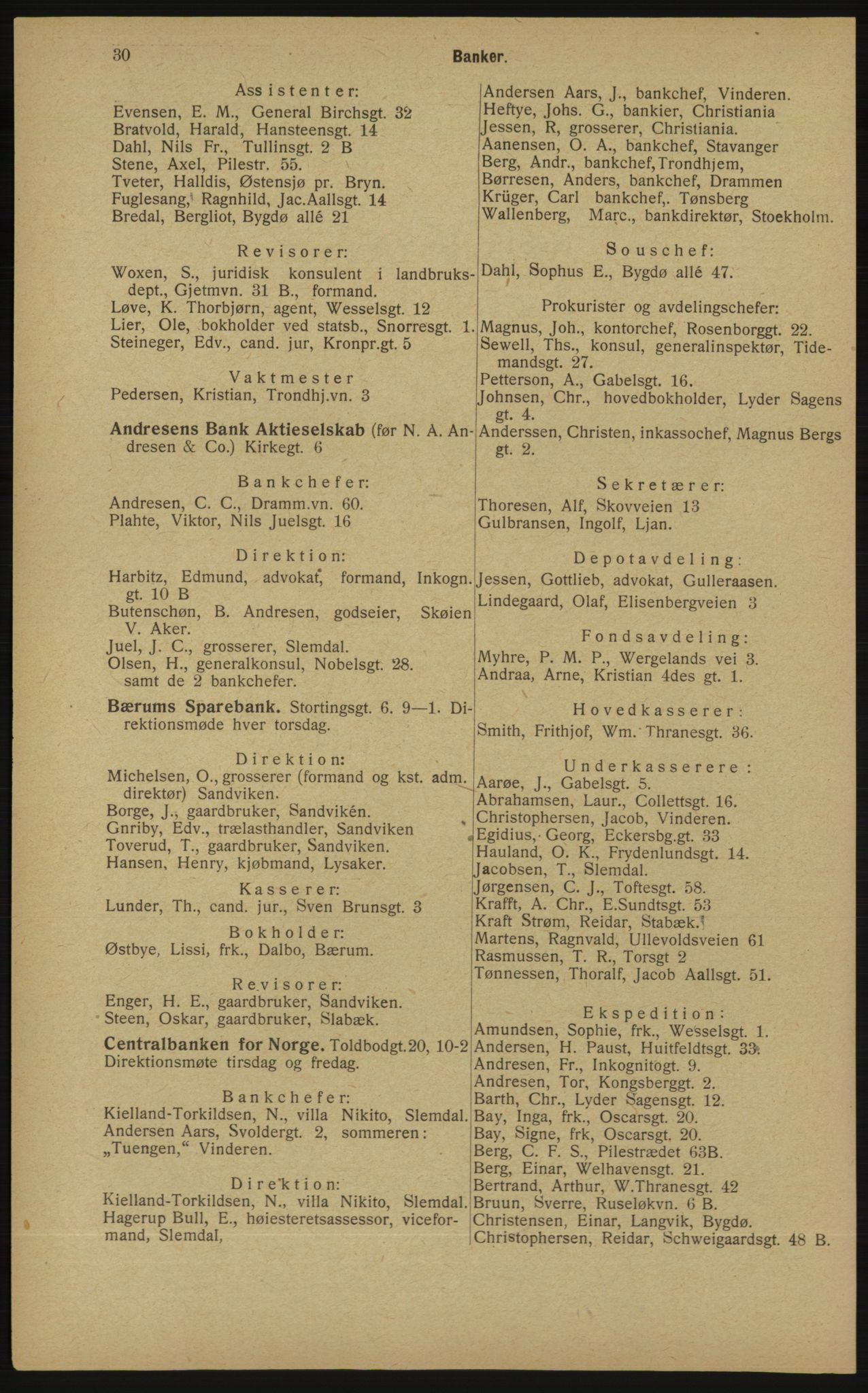 Kristiania/Oslo adressebok, PUBL/-, 1913, p. 32