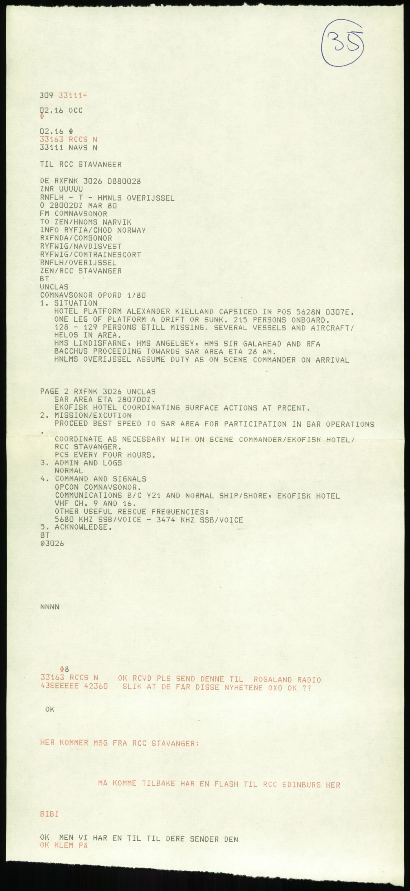 Justisdepartementet, Granskningskommisjonen ved Alexander Kielland-ulykken 27.3.1980, AV/RA-S-1165/D/L0017: P Hjelpefartøy (Doku.liste + P1-P6 av 6)/Q Hovedredningssentralen (Q0-Q27 av 27), 1980-1981, p. 662