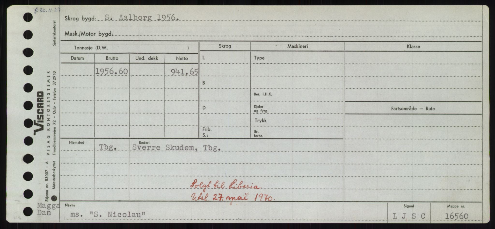 Sjøfartsdirektoratet med forløpere, Skipsmålingen, RA/S-1627/H/Hd/L0031: Fartøy, Rju-Sam, p. 507