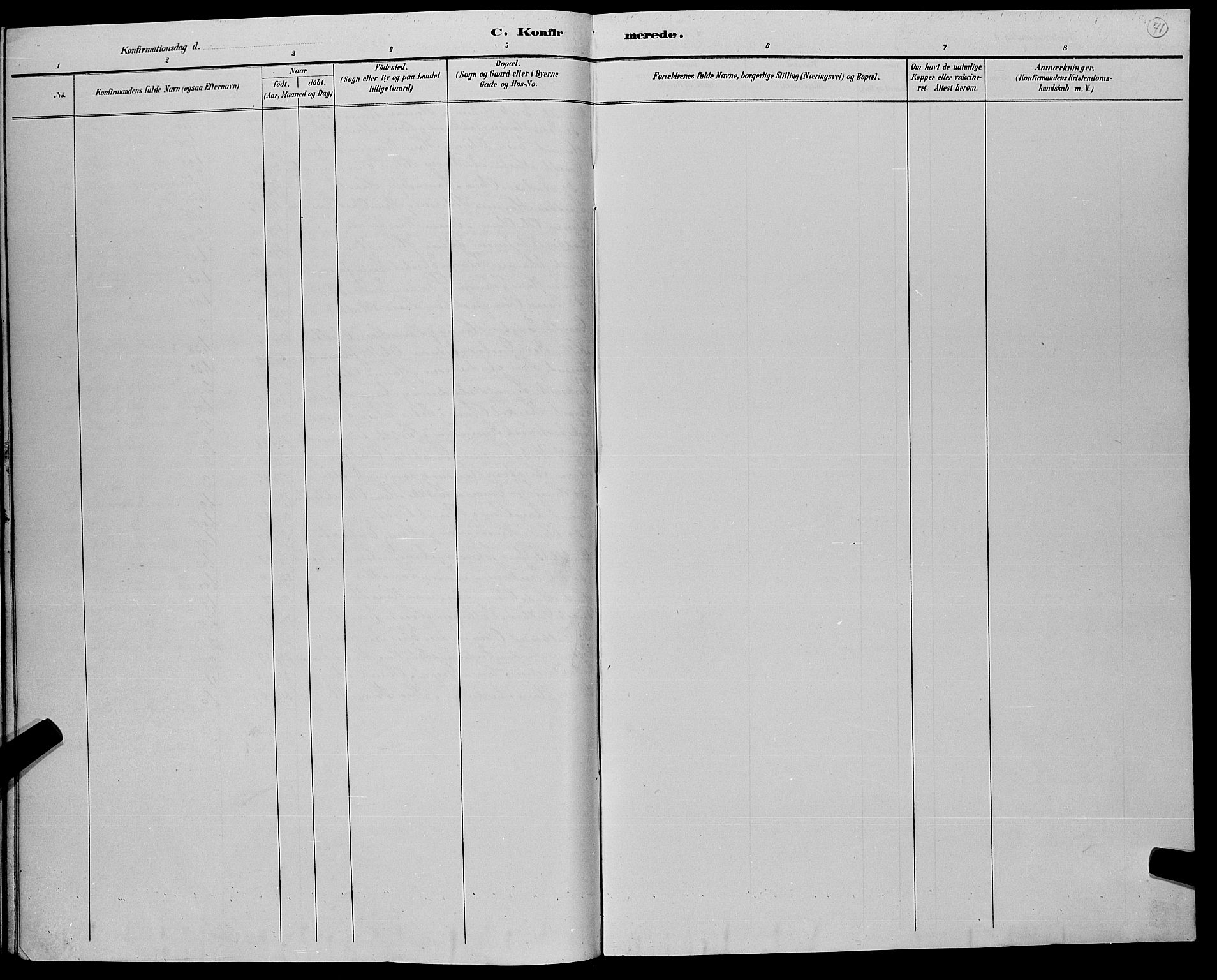 Hole kirkebøker, AV/SAKO-A-228/G/Gb/L0003: Parish register (copy) no. II 3, 1890-1901, p. 71