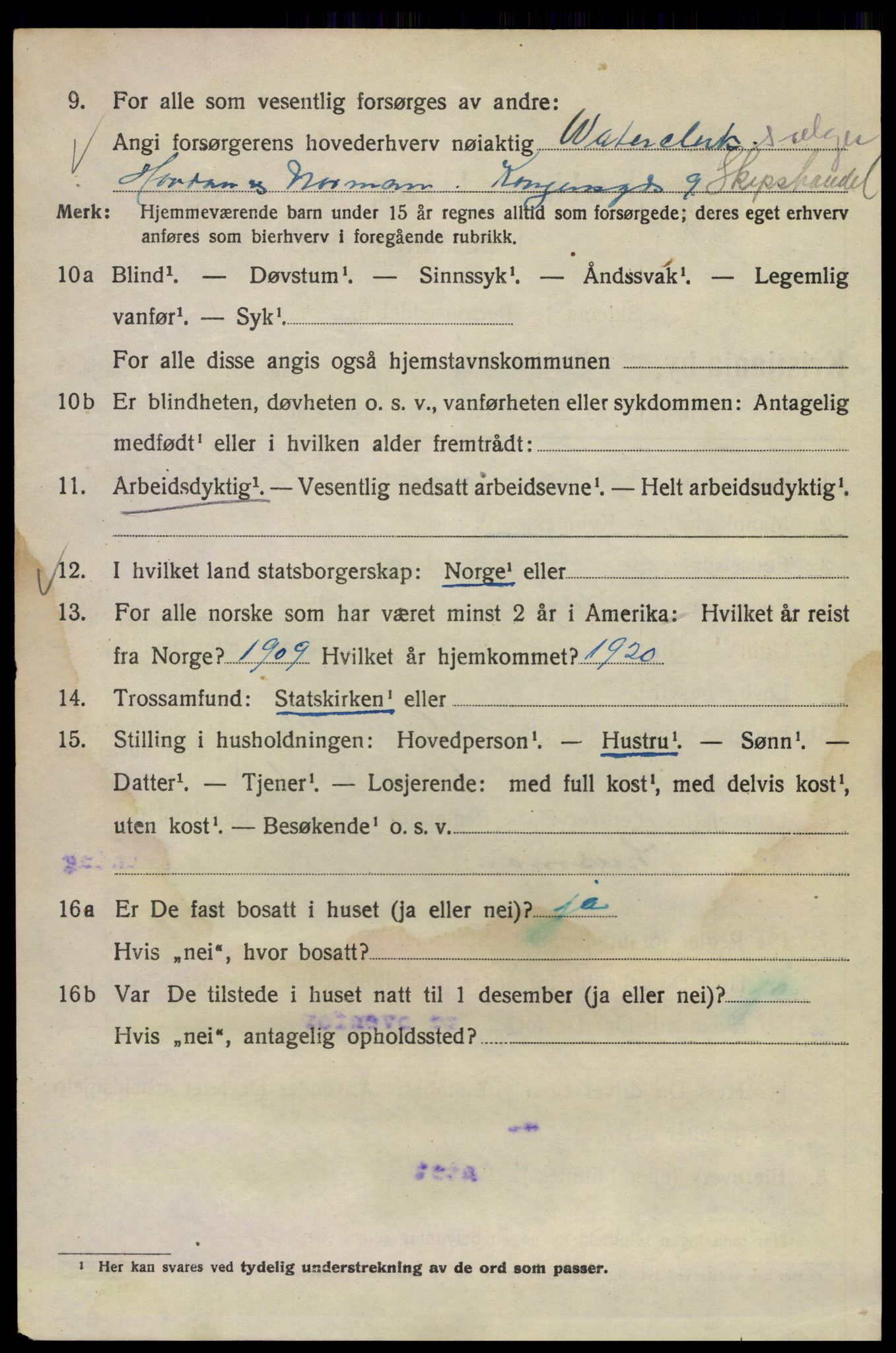 SAO, 1920 census for Kristiania, 1920, p. 654268