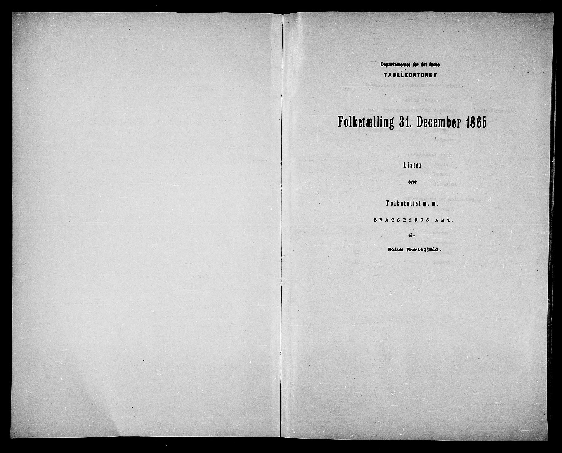 RA, 1865 census for Solum, 1865, p. 3