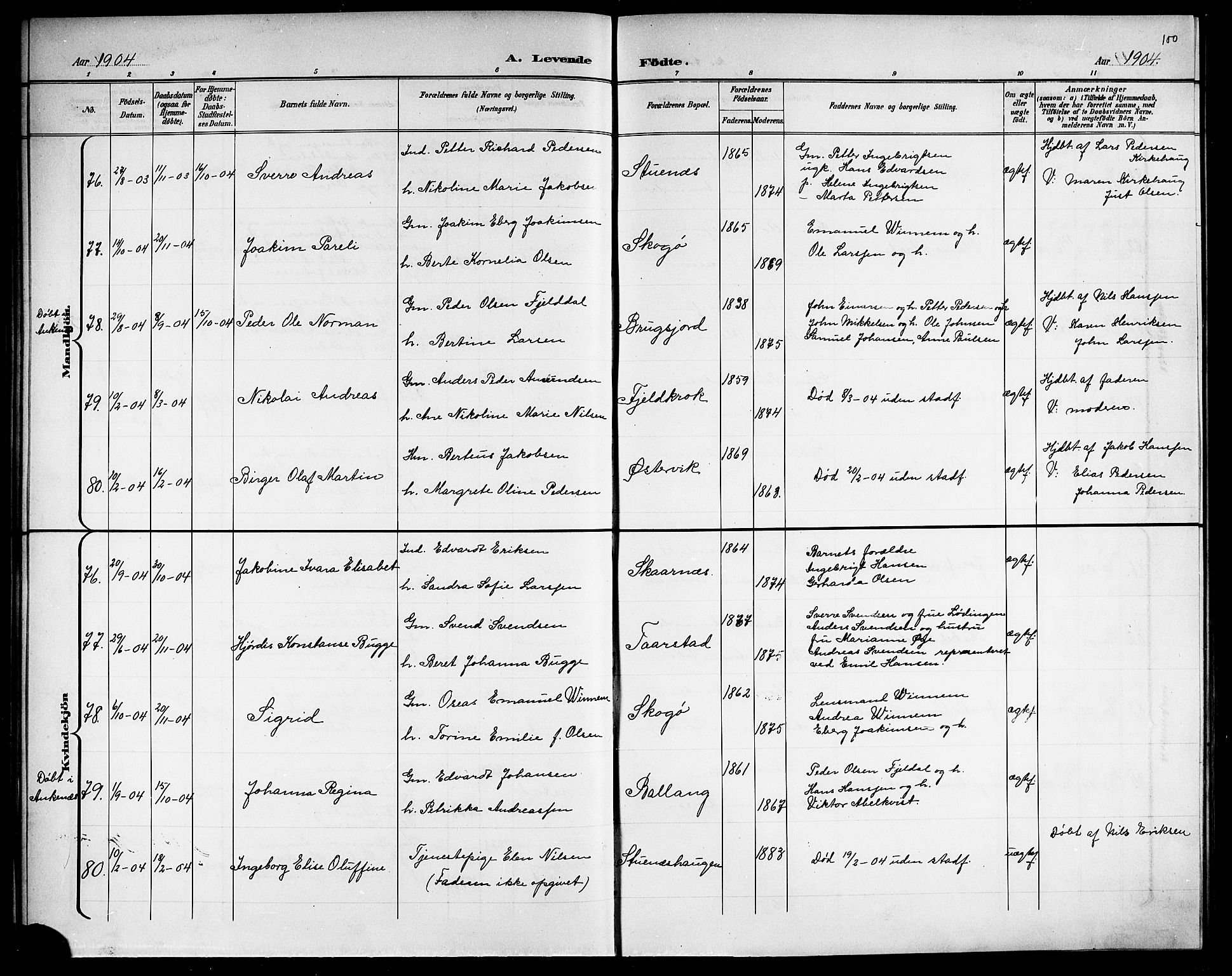 Ministerialprotokoller, klokkerbøker og fødselsregistre - Nordland, AV/SAT-A-1459/863/L0915: Parish register (copy) no. 863C05, 1898-1907, p. 100