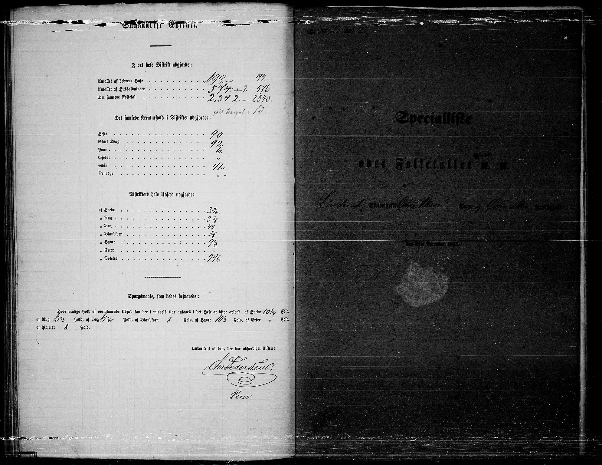 RA, 1865 census for Østre Aker, 1865, p. 100