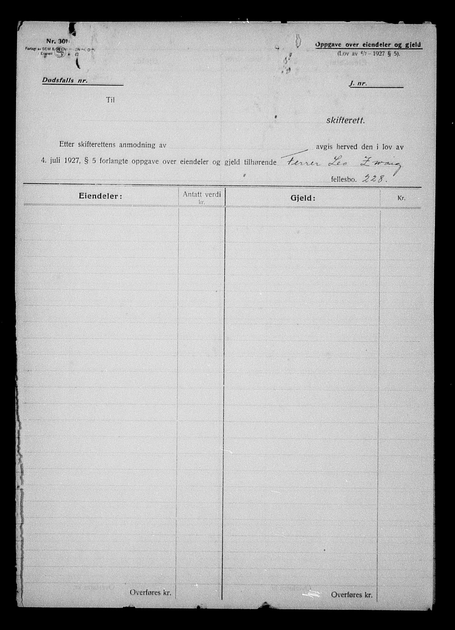 Justisdepartementet, Tilbakeføringskontoret for inndratte formuer, AV/RA-S-1564/H/Hc/Hcc/L0988: --, 1945-1947, p. 351