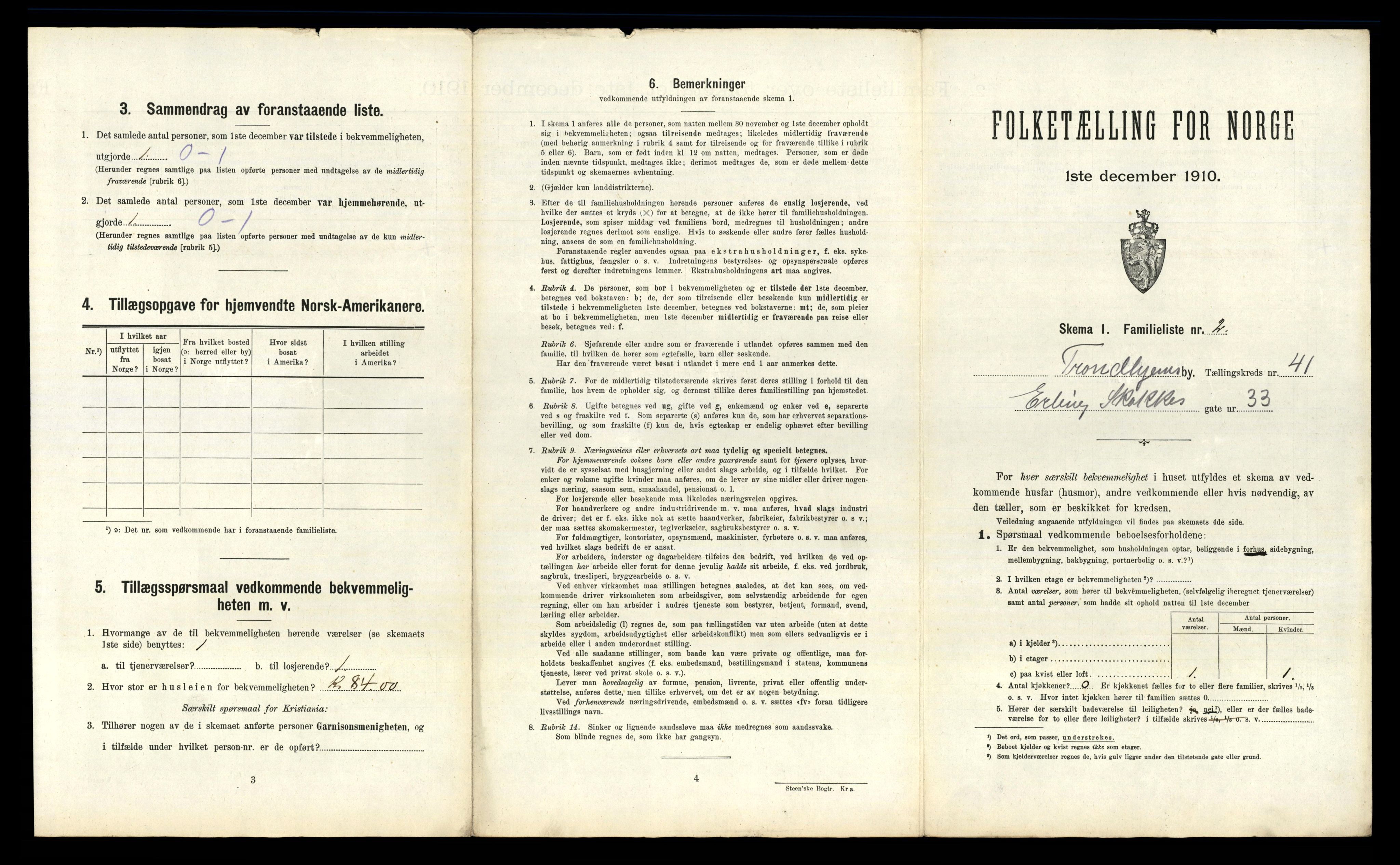 RA, 1910 census for Trondheim, 1910, p. 10831