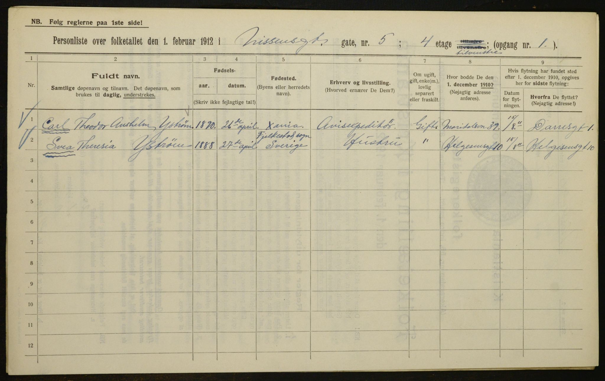 OBA, Municipal Census 1912 for Kristiania, 1912, p. 71773