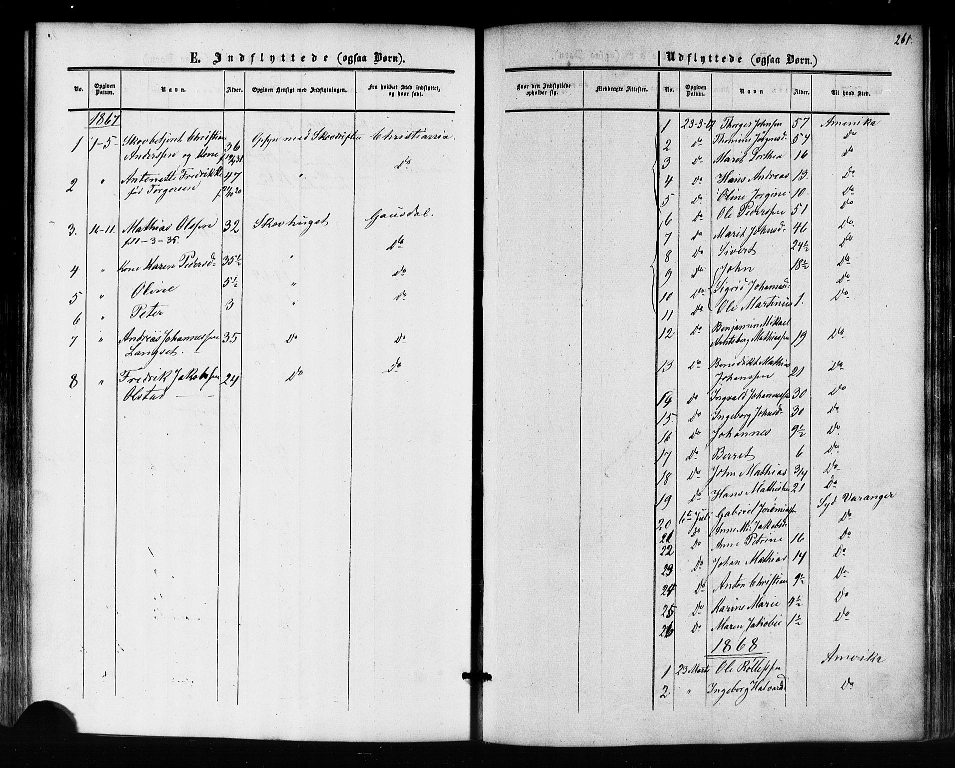 Ministerialprotokoller, klokkerbøker og fødselsregistre - Nordland, SAT/A-1459/823/L0324: Parish register (official) no. 823A01, 1860-1878, p. 261