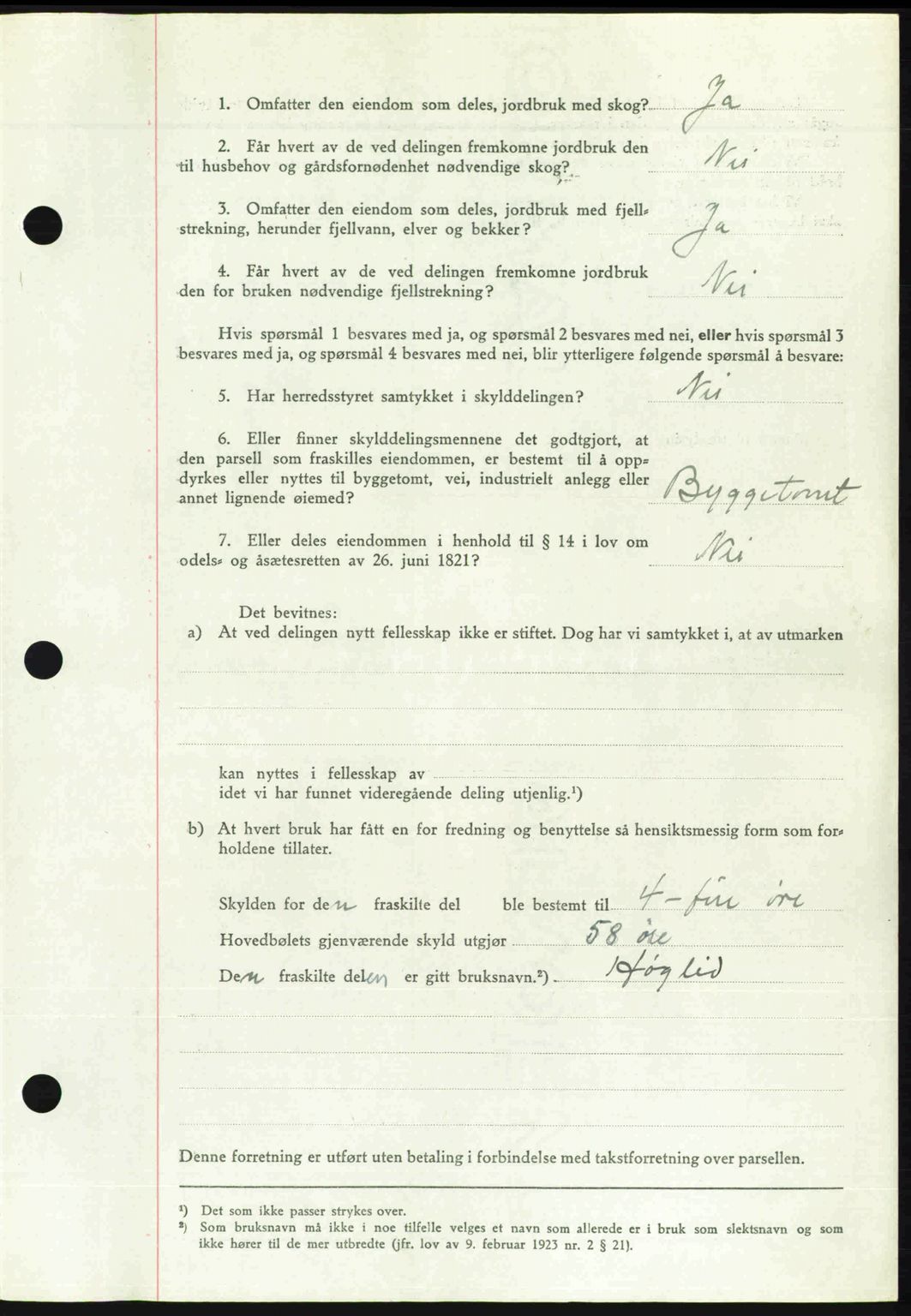 Romsdal sorenskriveri, SAT/A-4149/1/2/2C: Mortgage book no. A24, 1947-1947, Diary no: : 2190/1947