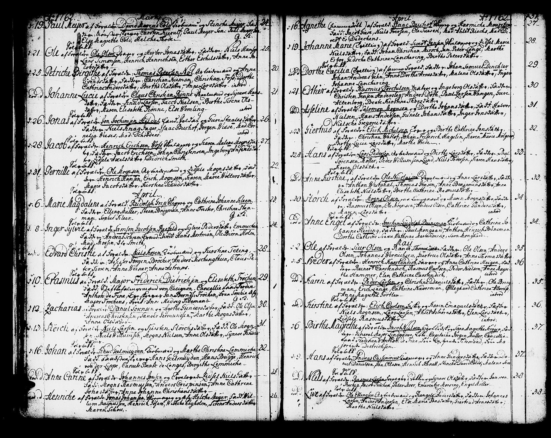 Domkirken sokneprestembete, SAB/A-74801/H/Haa/L0003: Parish register (official) no. A 3, 1758-1789, p. 50-51