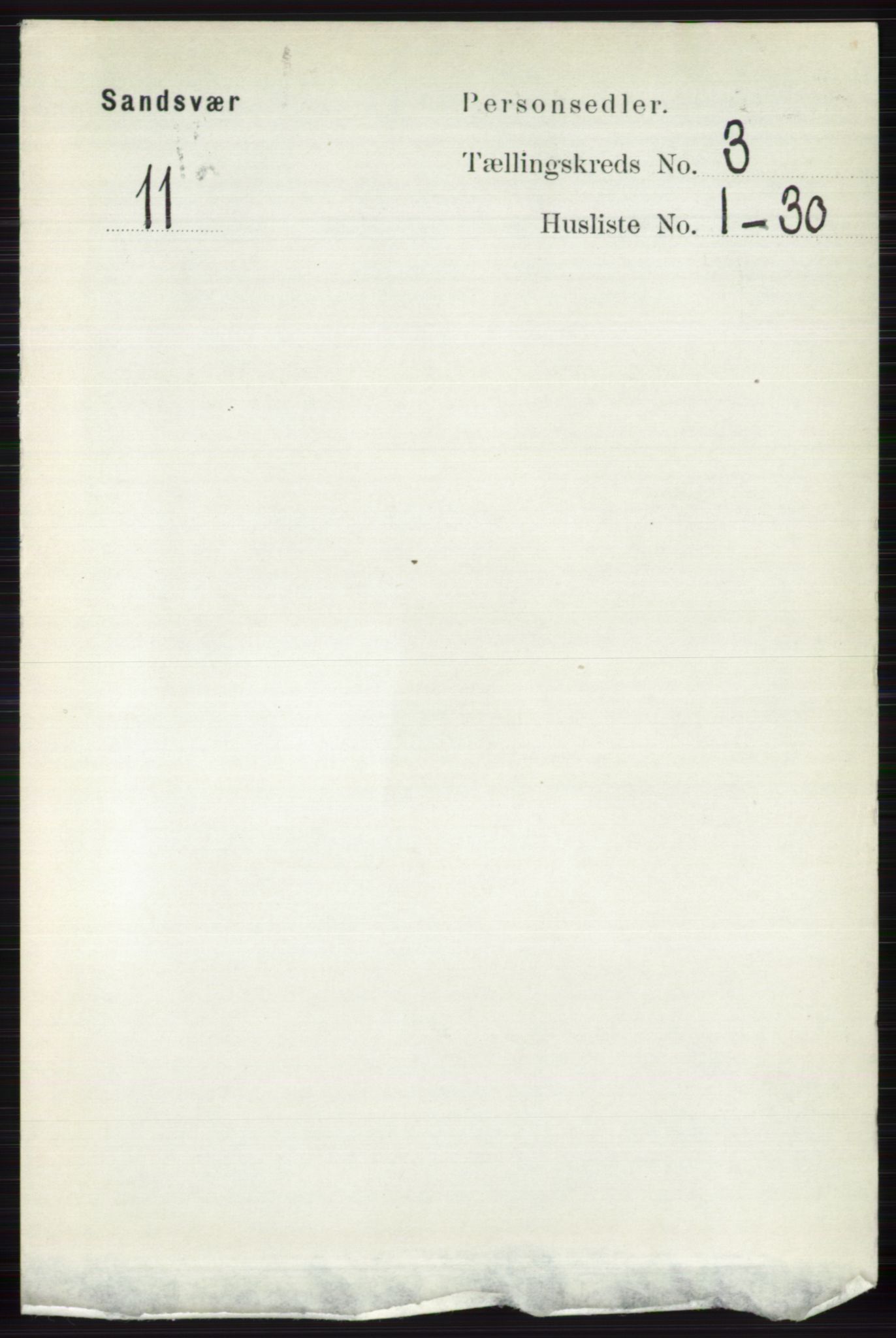 RA, 1891 census for 0629 Sandsvær, 1891, p. 1286