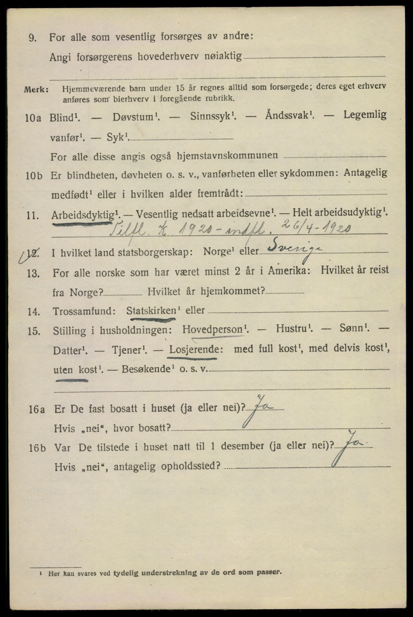 SAO, 1920 census for Kristiania, 1920, p. 604784