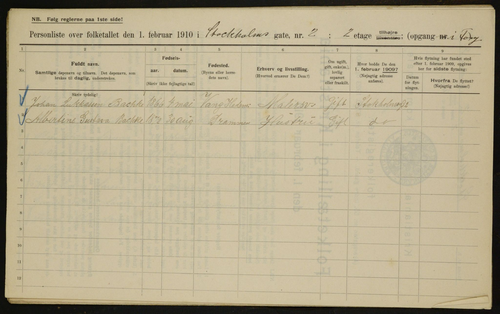 OBA, Municipal Census 1910 for Kristiania, 1910, p. 97242