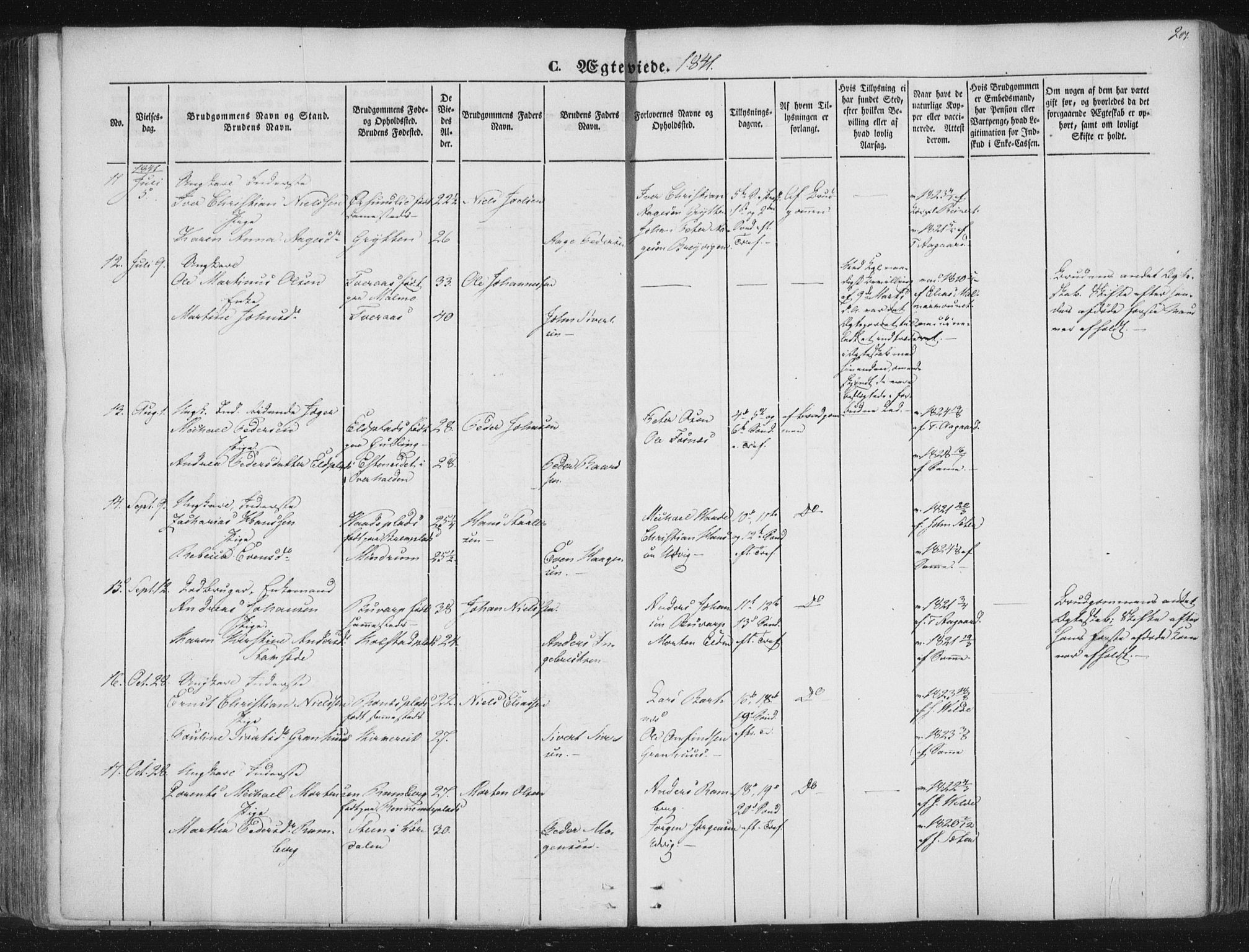 Ministerialprotokoller, klokkerbøker og fødselsregistre - Nord-Trøndelag, SAT/A-1458/741/L0392: Parish register (official) no. 741A06, 1836-1848, p. 201