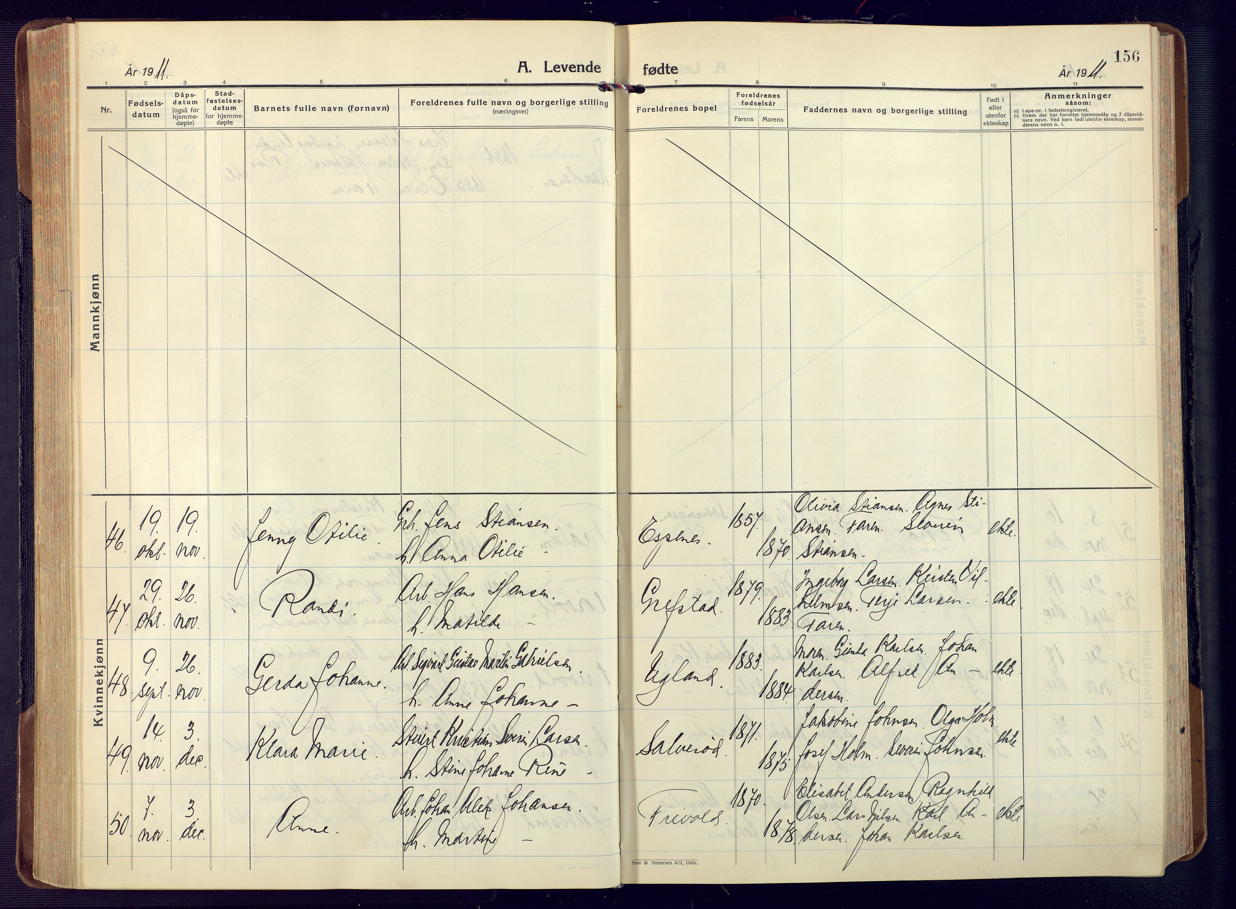Fjære sokneprestkontor, AV/SAK-1111-0011/F/Fa/L0004: Parish register (official) no. A 4, 1902-1925, p. 156
